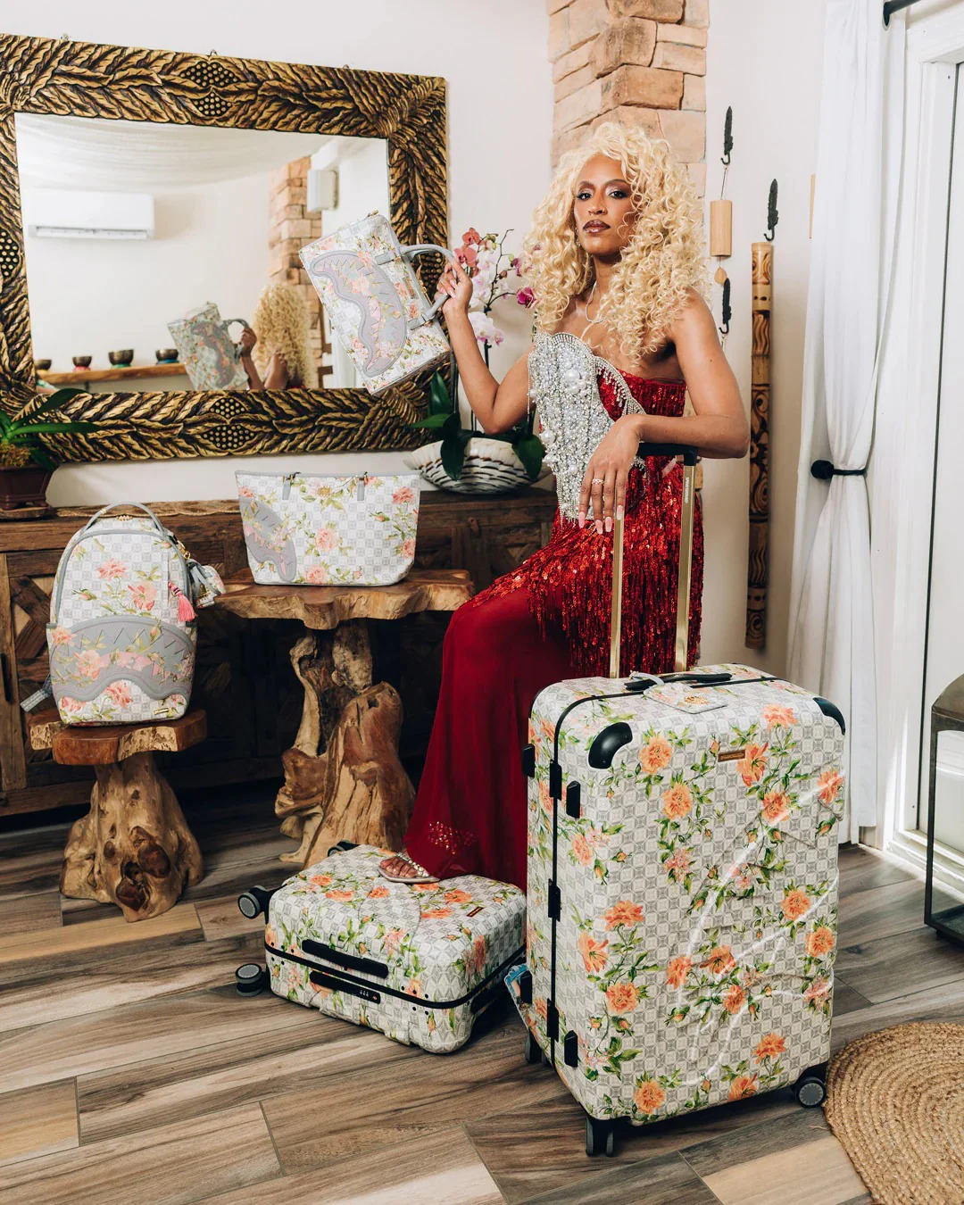 Ai FLORAL CARRY-ON LUGGAGE - Image 9