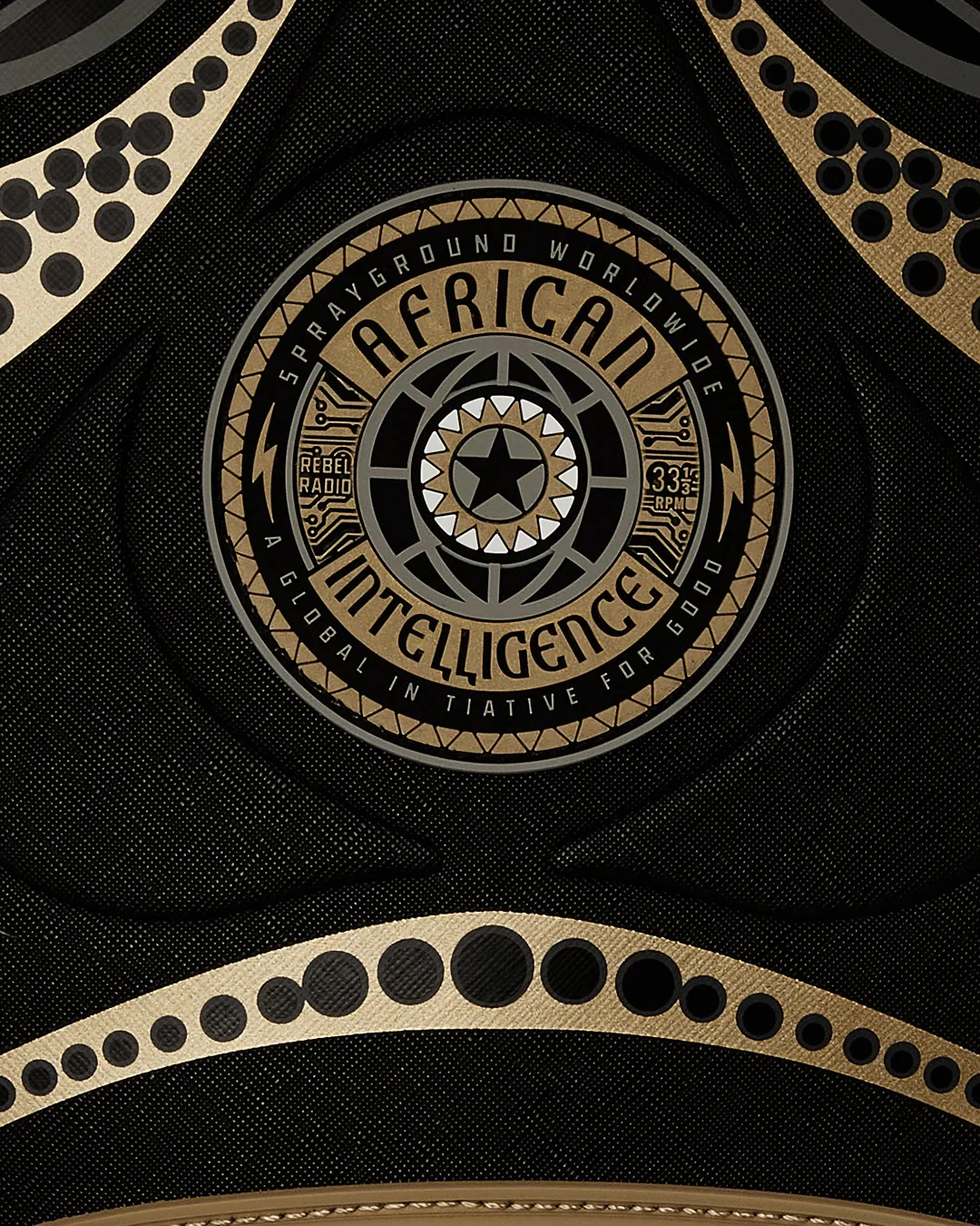 AI WONDERLAND GOLD AND BLACK BACKPACK - Image 11