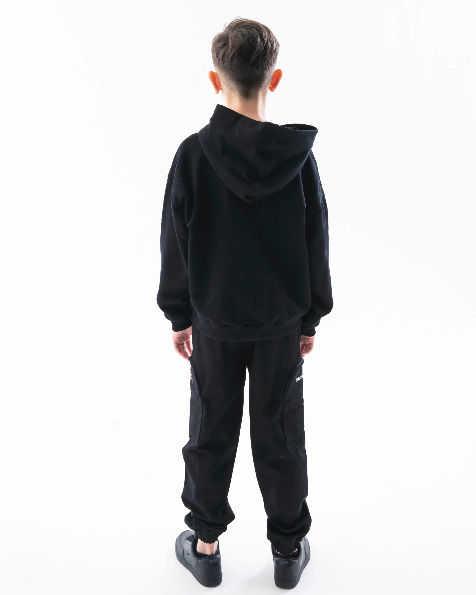 BEAR IN THE POCKET BLACK OVER HOODIE - Image 4