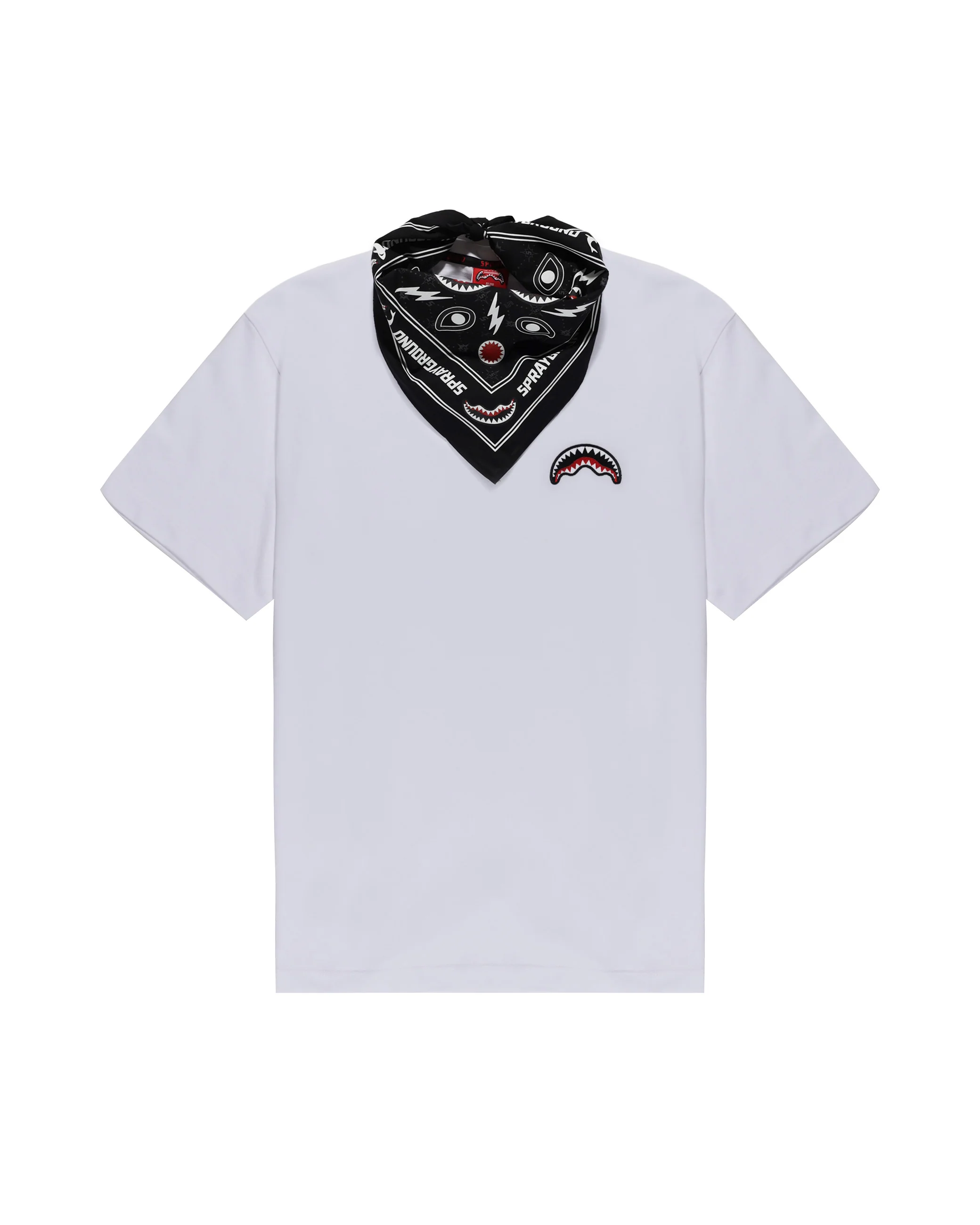 BLACK BANDANA - REGULAR WHITE T-SHIRT - Image 2
