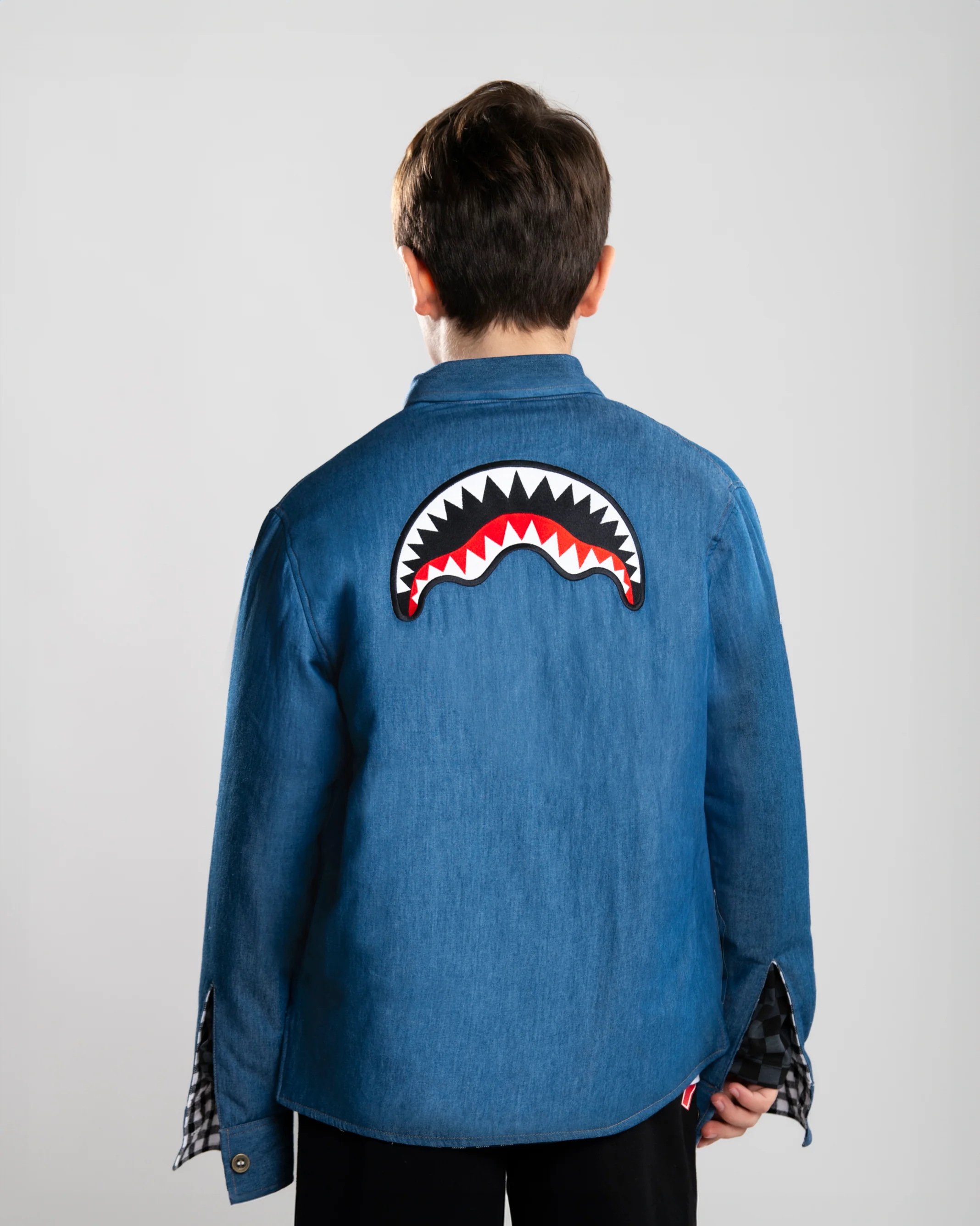 CHECK DENIM PADDED DOUBLE SHIRT J - Image 10