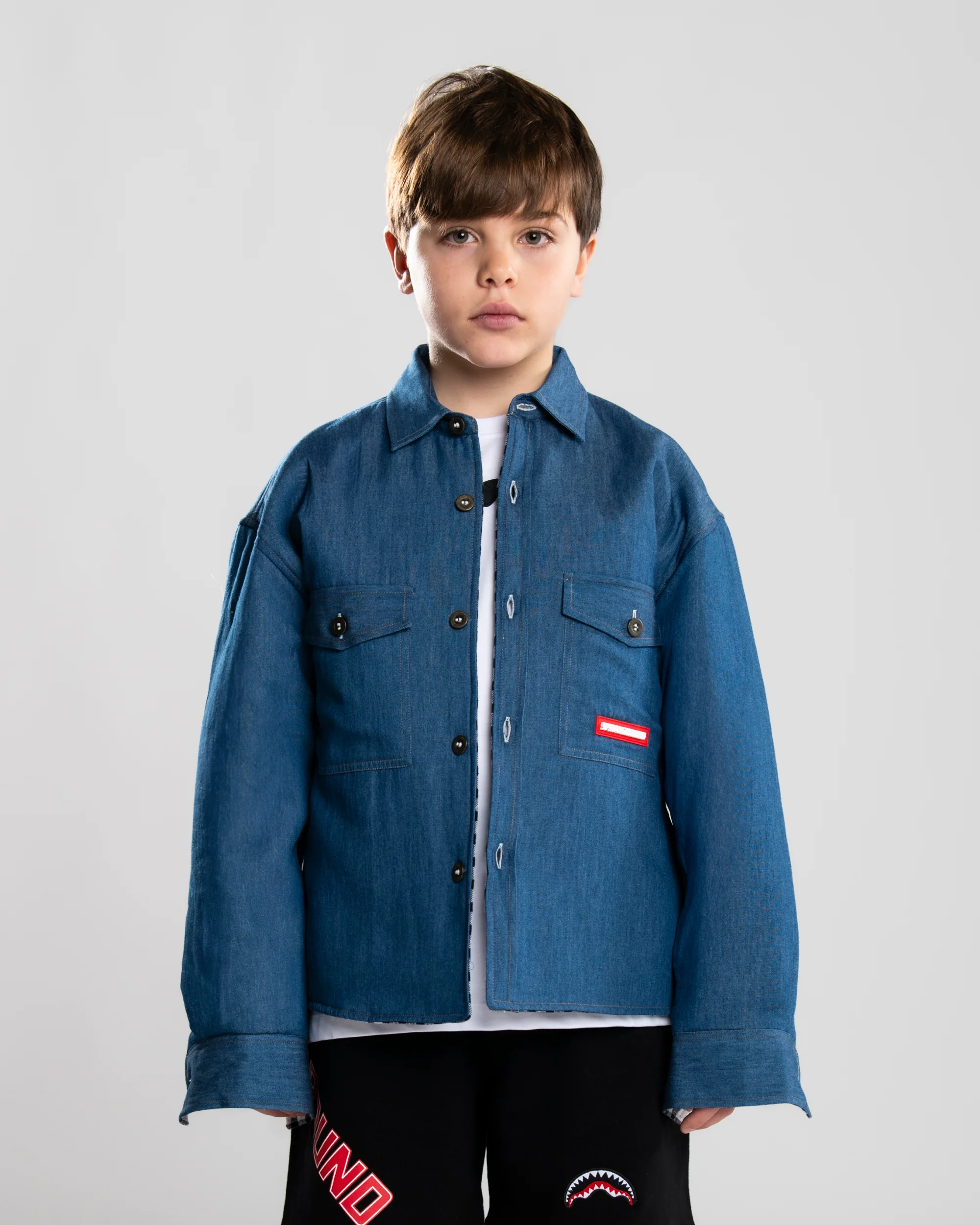 CHECK DENIM PADDED DOUBLE SHIRT J - Image 2