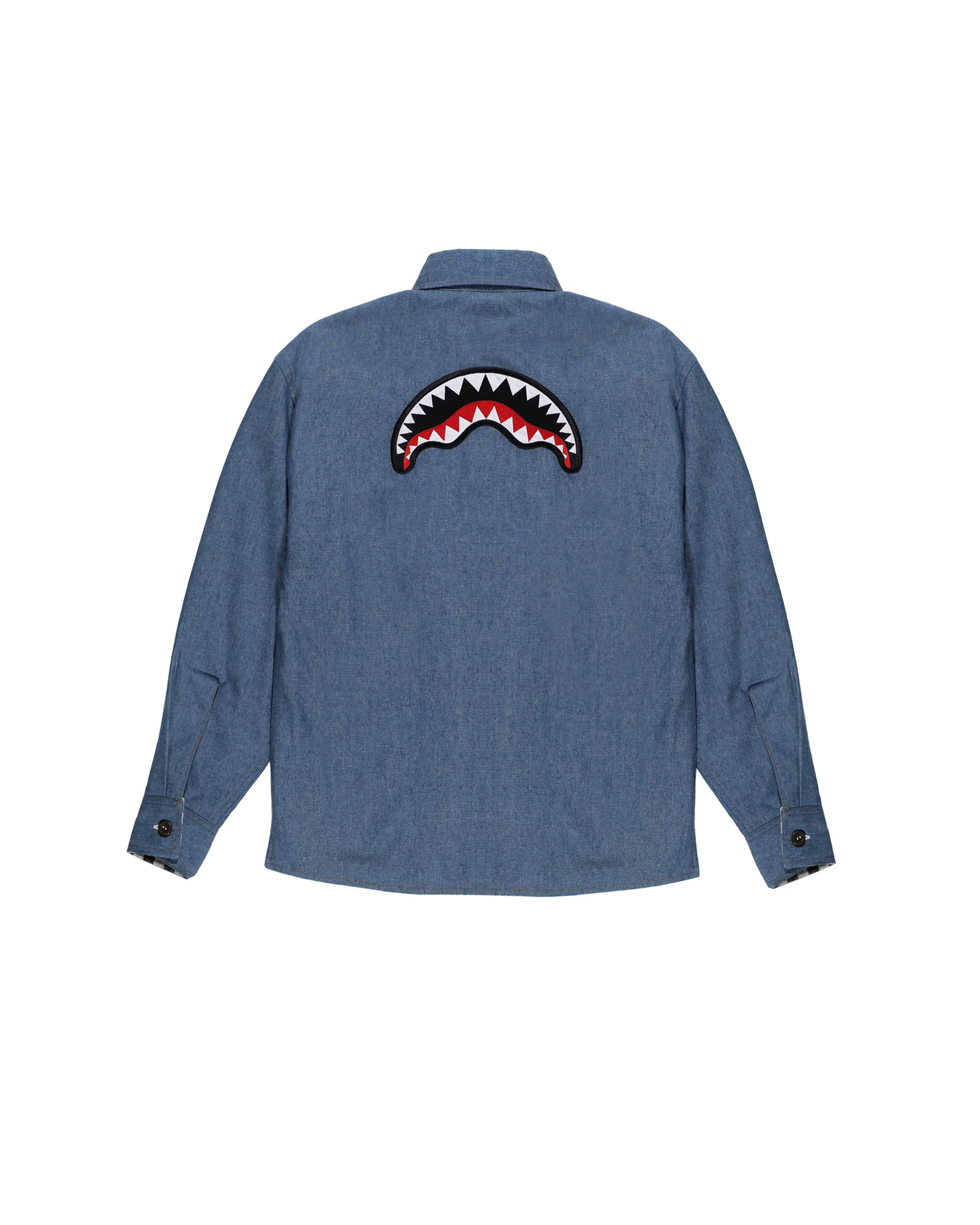 CHECK DENIM PADDED DOUBLE SHIRT J - Image 4