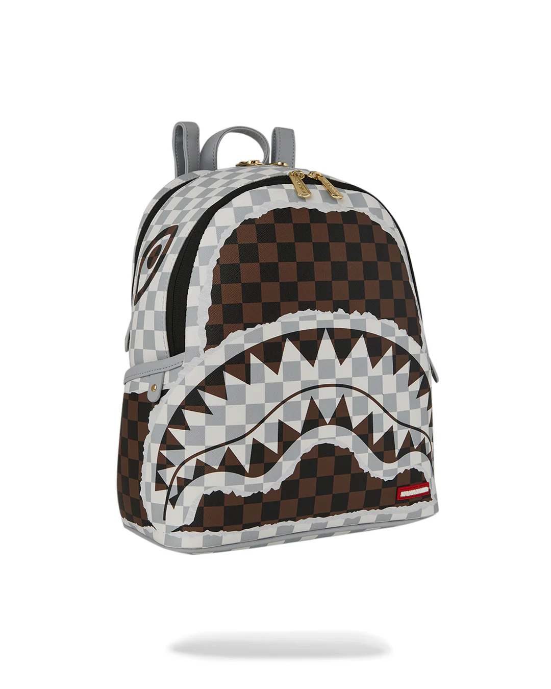 CREAM AND BROWN TEAR CHECK SAVAGE BACKPACK - Image 2