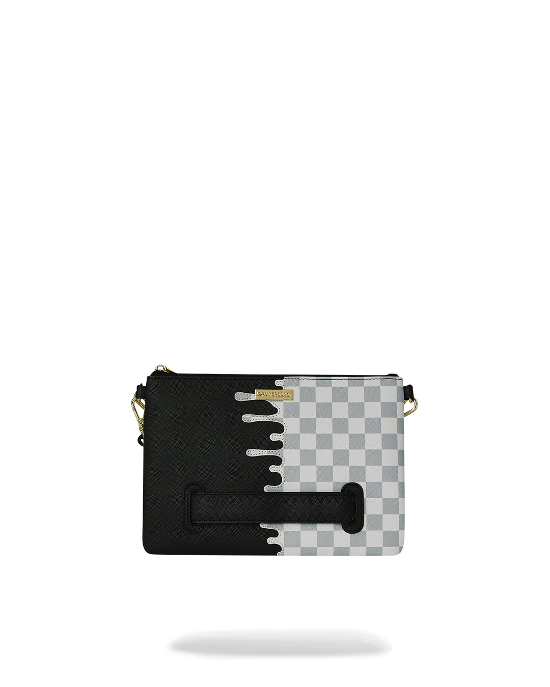 CREAM CHECK UNFINISHED SHARK CROSSBODY POUCHETTE - Image 4