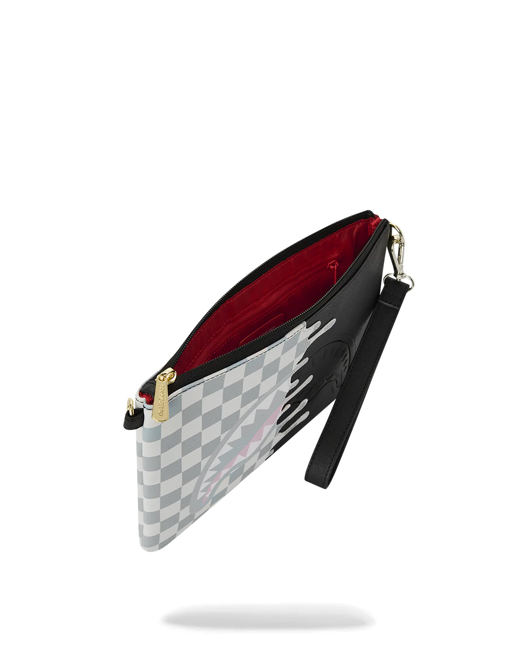 CREAM CHECK UNFINISHED SHARK CROSSBODY POUCHETTE - Image 5