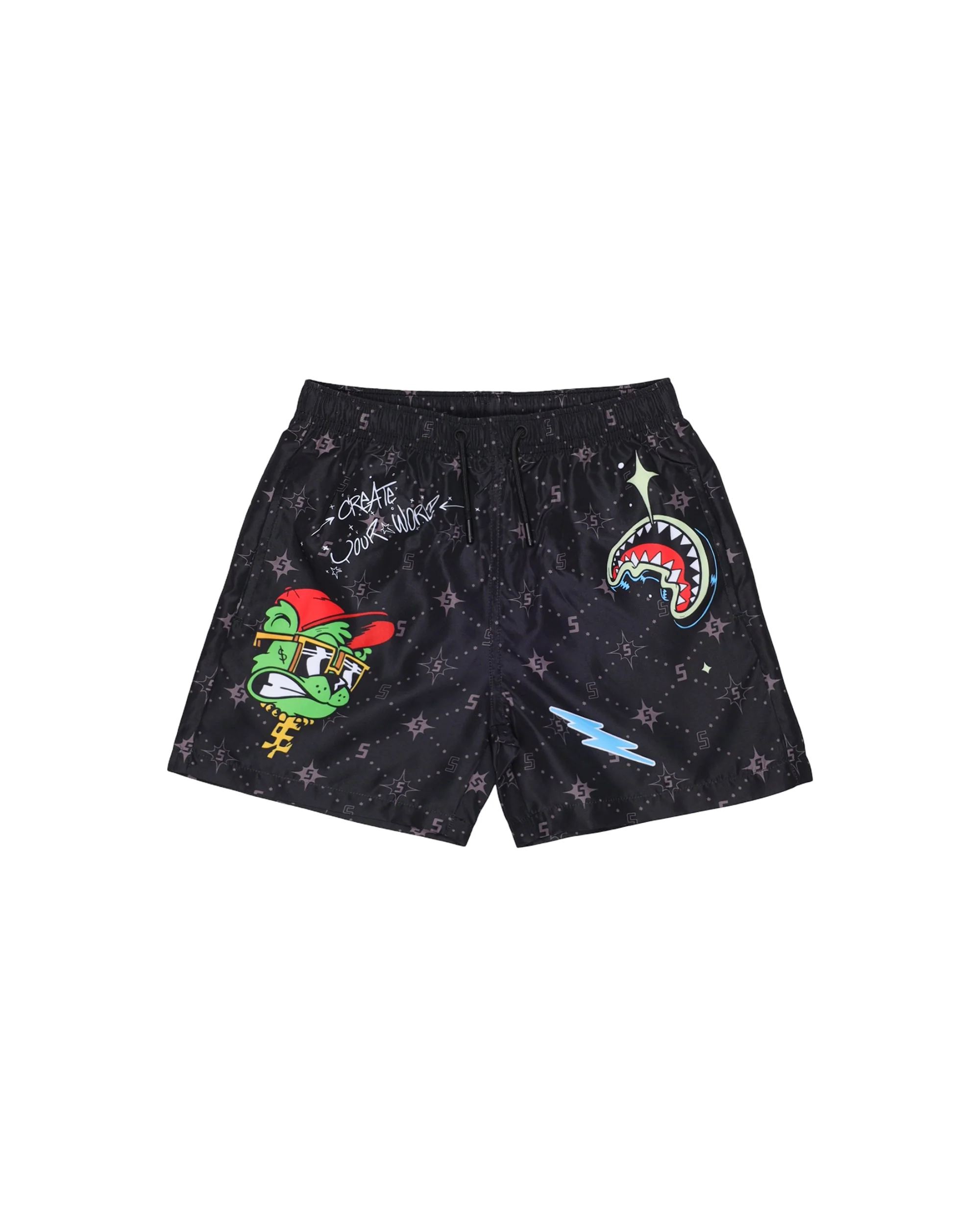 CREATE YOUR WORLD SWIM TRUNKS BLK