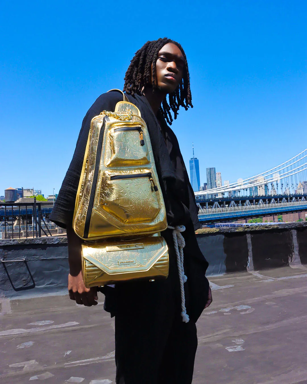 Dune Crossbody Gold Scribble - Image 2