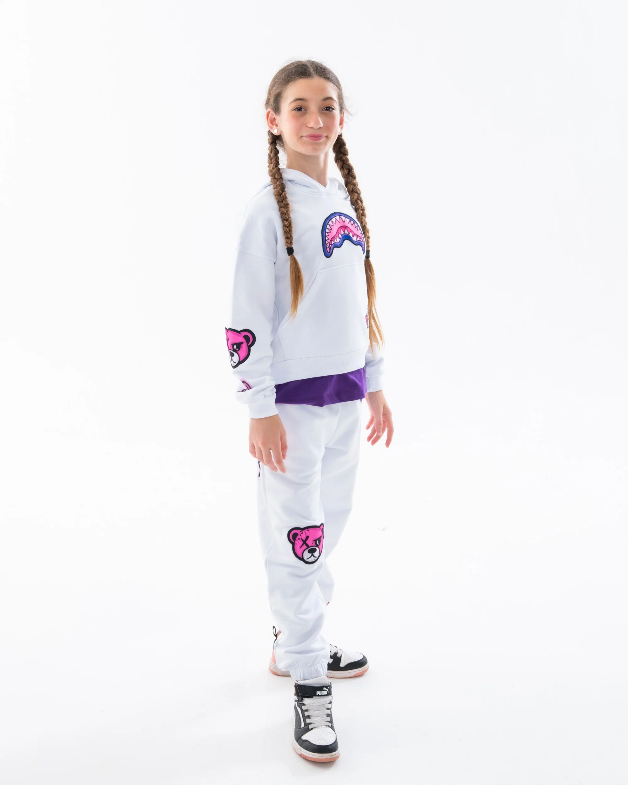 GIRLY GRAFFITI WHITE OVER HOODIE - Image 5