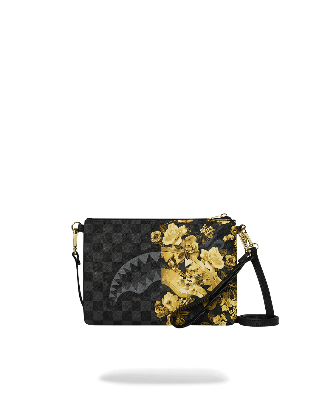 GOLD FLORAL REMIX CROSSBODY POUCHETTE