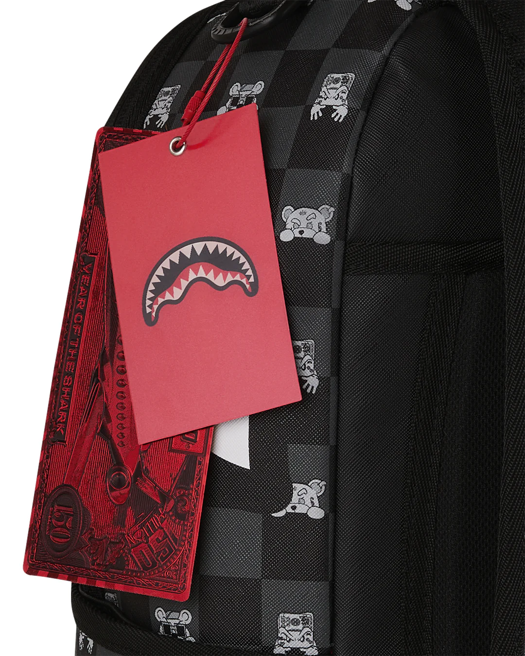 GRAY PEEKING CHARACTER CHECK DLXSV BACKPACK - Image 5