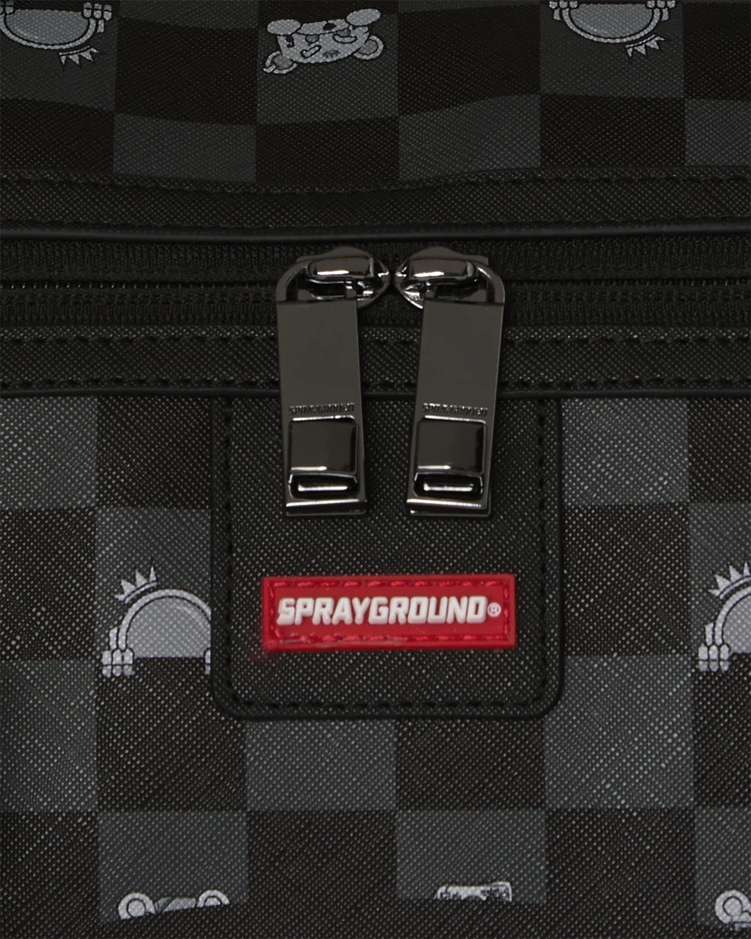 GRAY PEEKING CHARACTER CHECK LARGE DUFFLE - Image 6