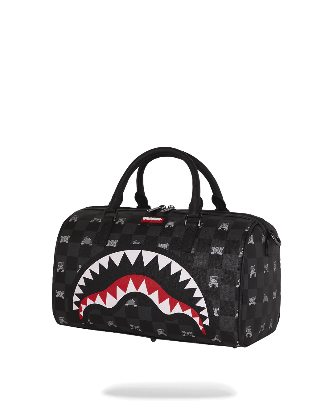 GRAY PEEKING CHARACTER CHECK MINI DUFFLE - Image 3