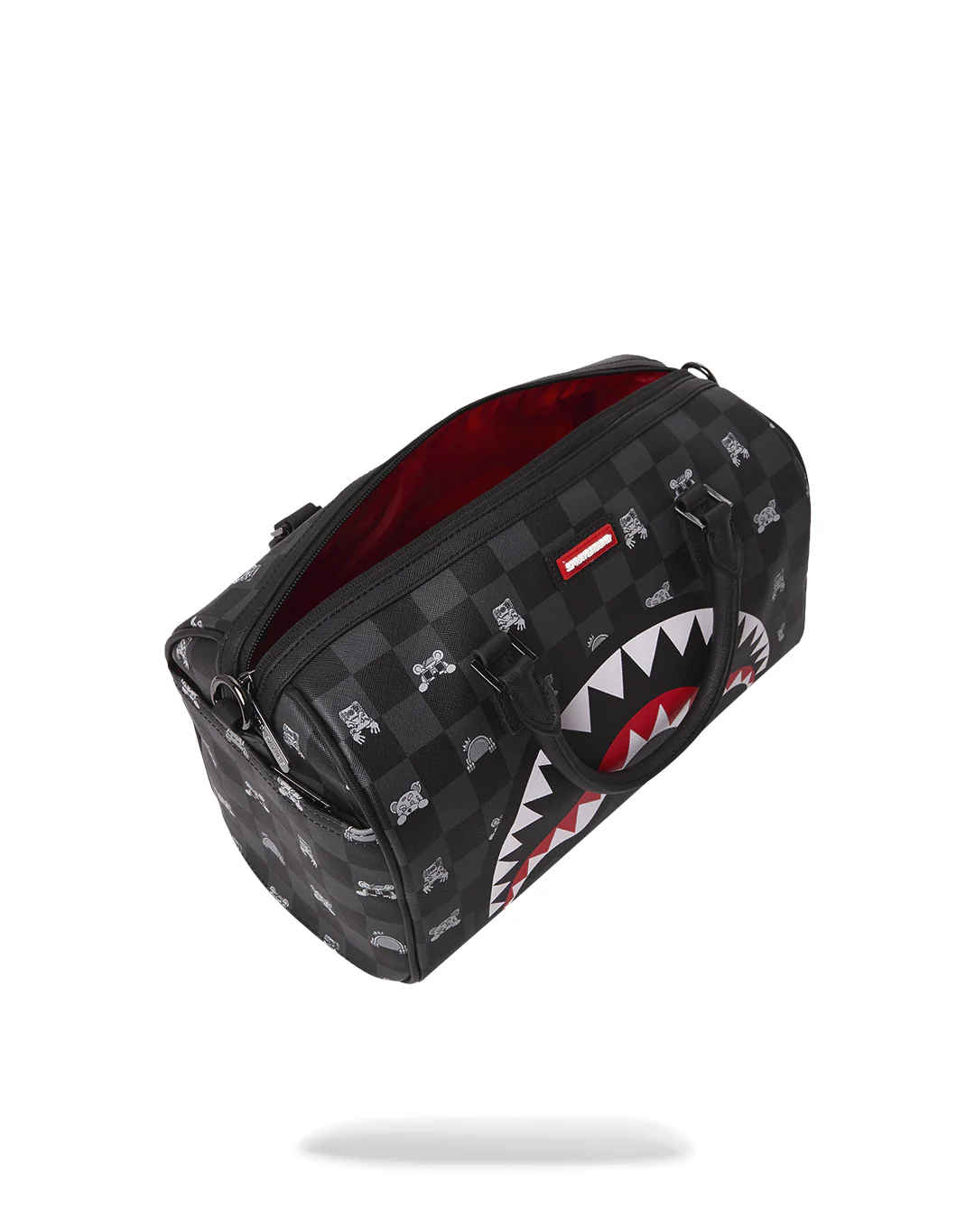GRAY PEEKING CHARACTER CHECK MINI DUFFLE - Image 4