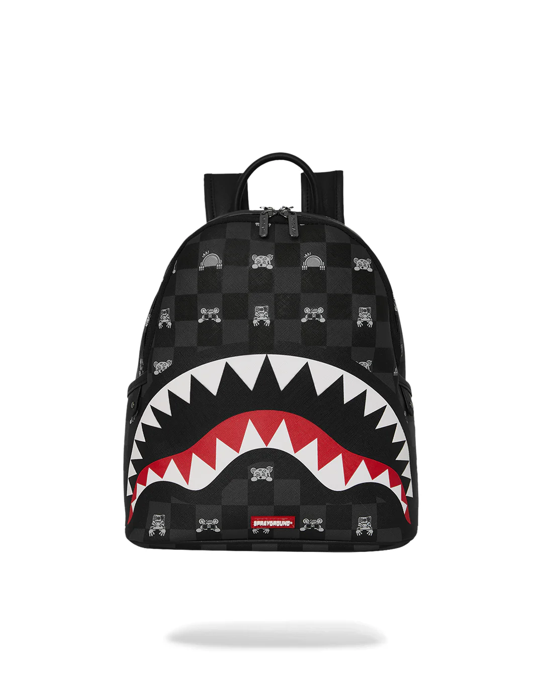 GRAY PEEKING CHARACTER CHECK SAVAGE BACKPACK