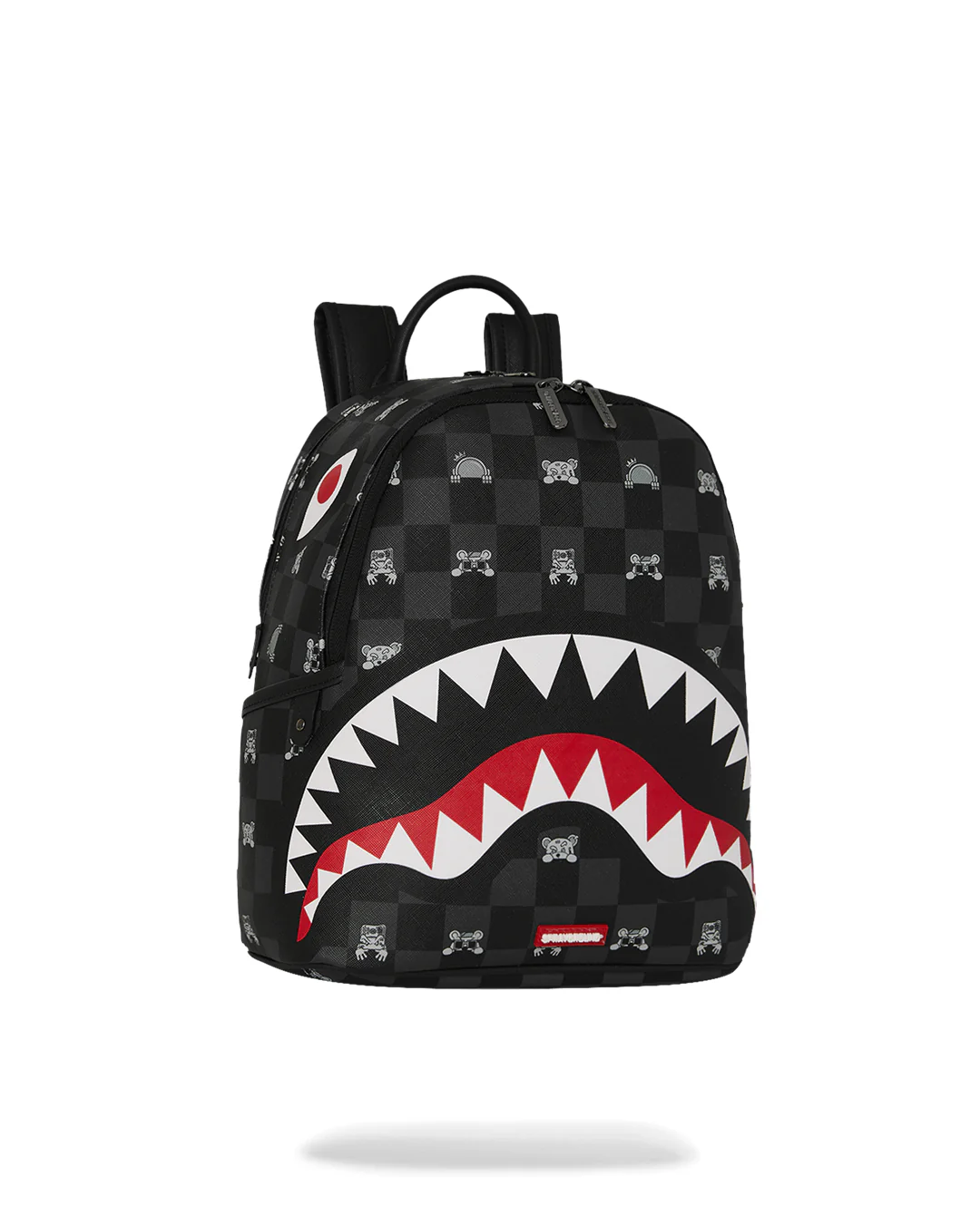 GRAY PEEKING CHARACTER CHECK SAVAGE BACKPACK - Image 2