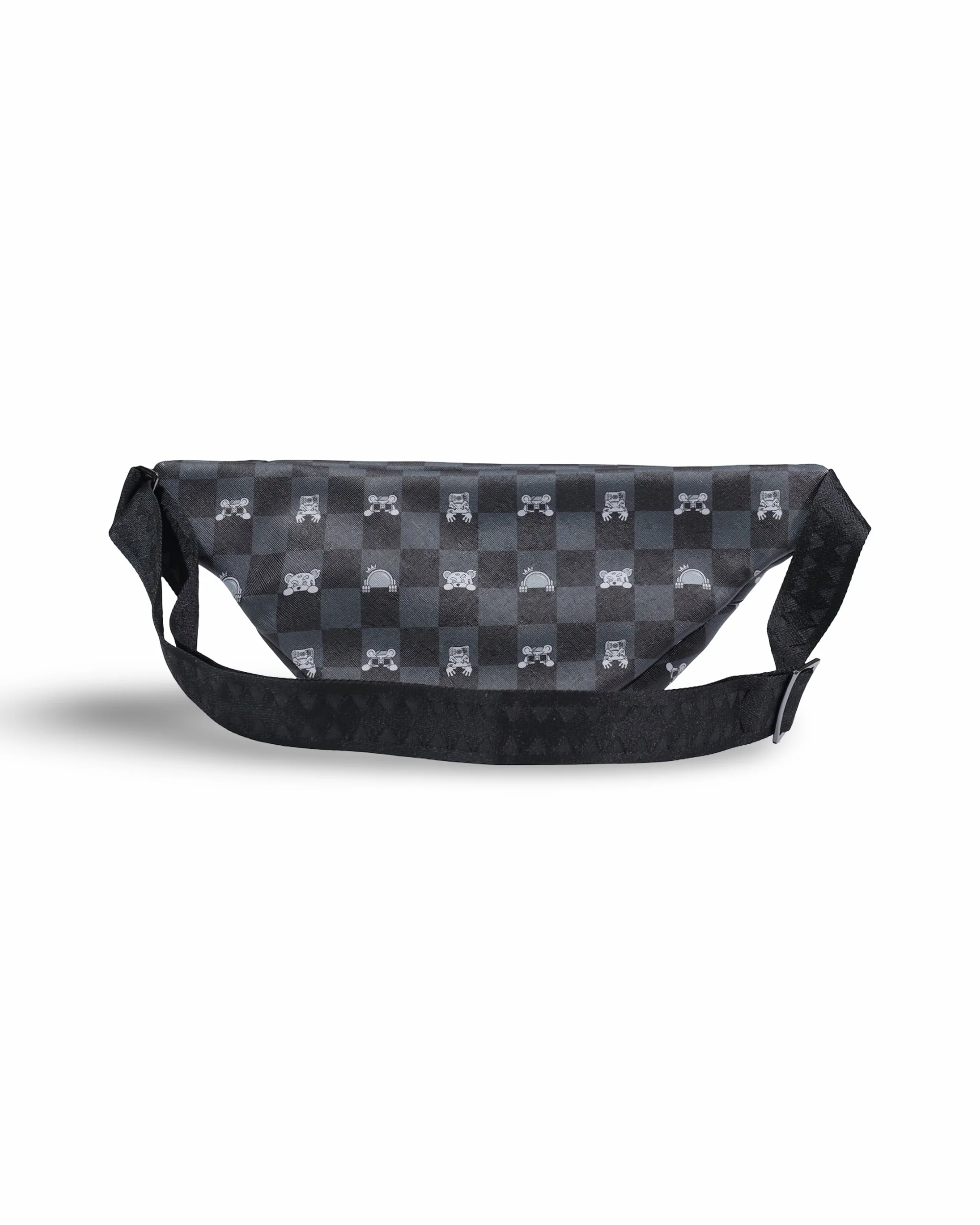GRAY PEEKING CHARACTER CHECK SAVVY CROSSBODY - Image 5