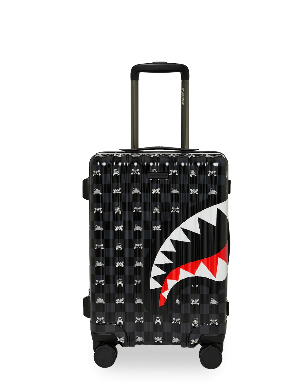 GRAY PEEKING CHARACTER SKETCH CARRY-ON HARD LUGGAGE