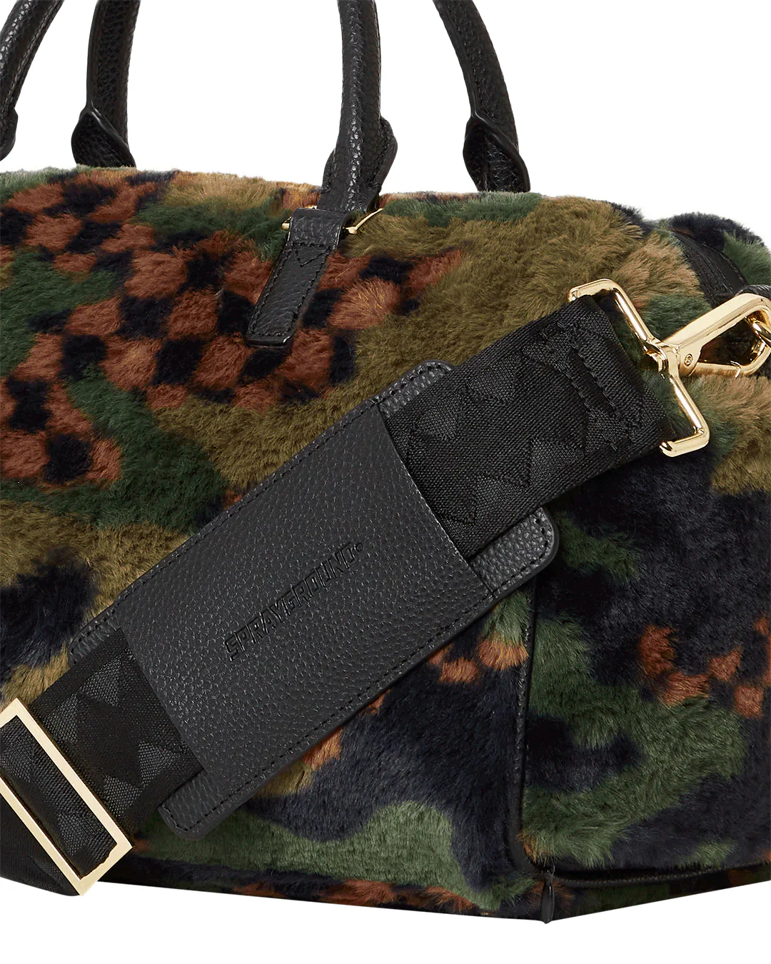 Green 3am Fur Mini Duffle - Image 10