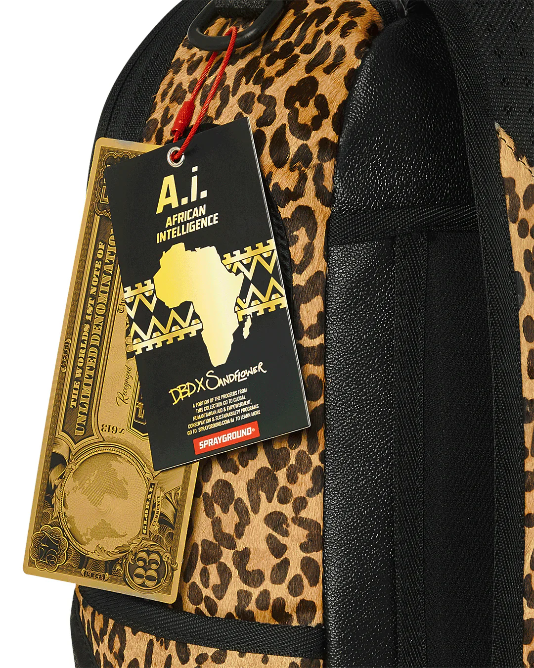 Leopard Fur Shark Backpack - Image 6