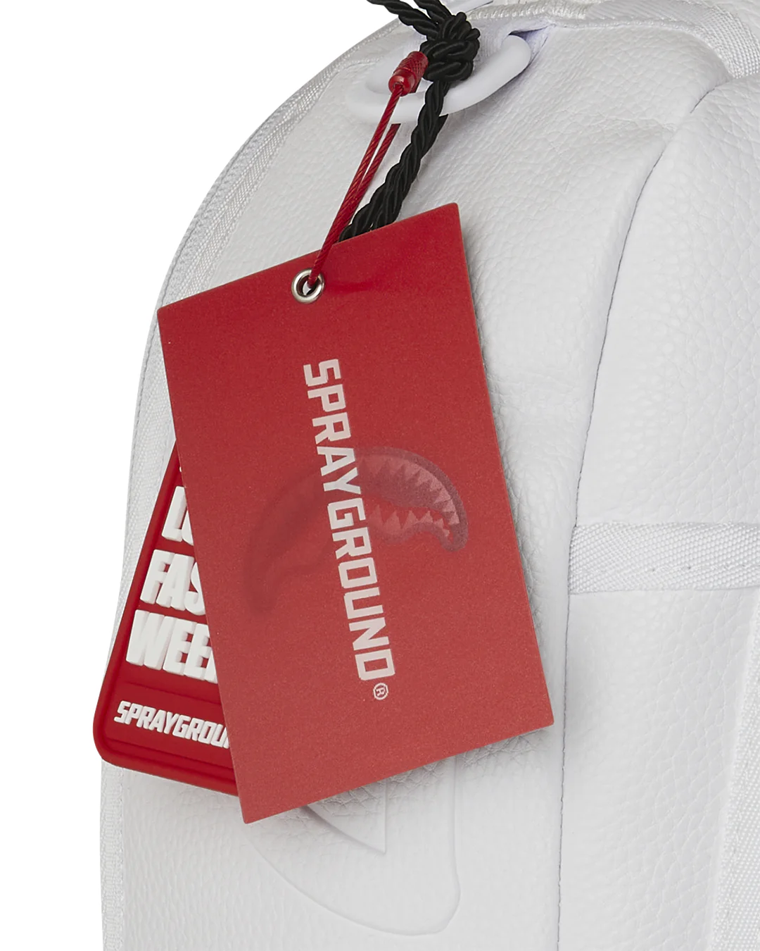 LFW WHITE LEATHER CHAIN DLXSV BACKPACK - Image 11
