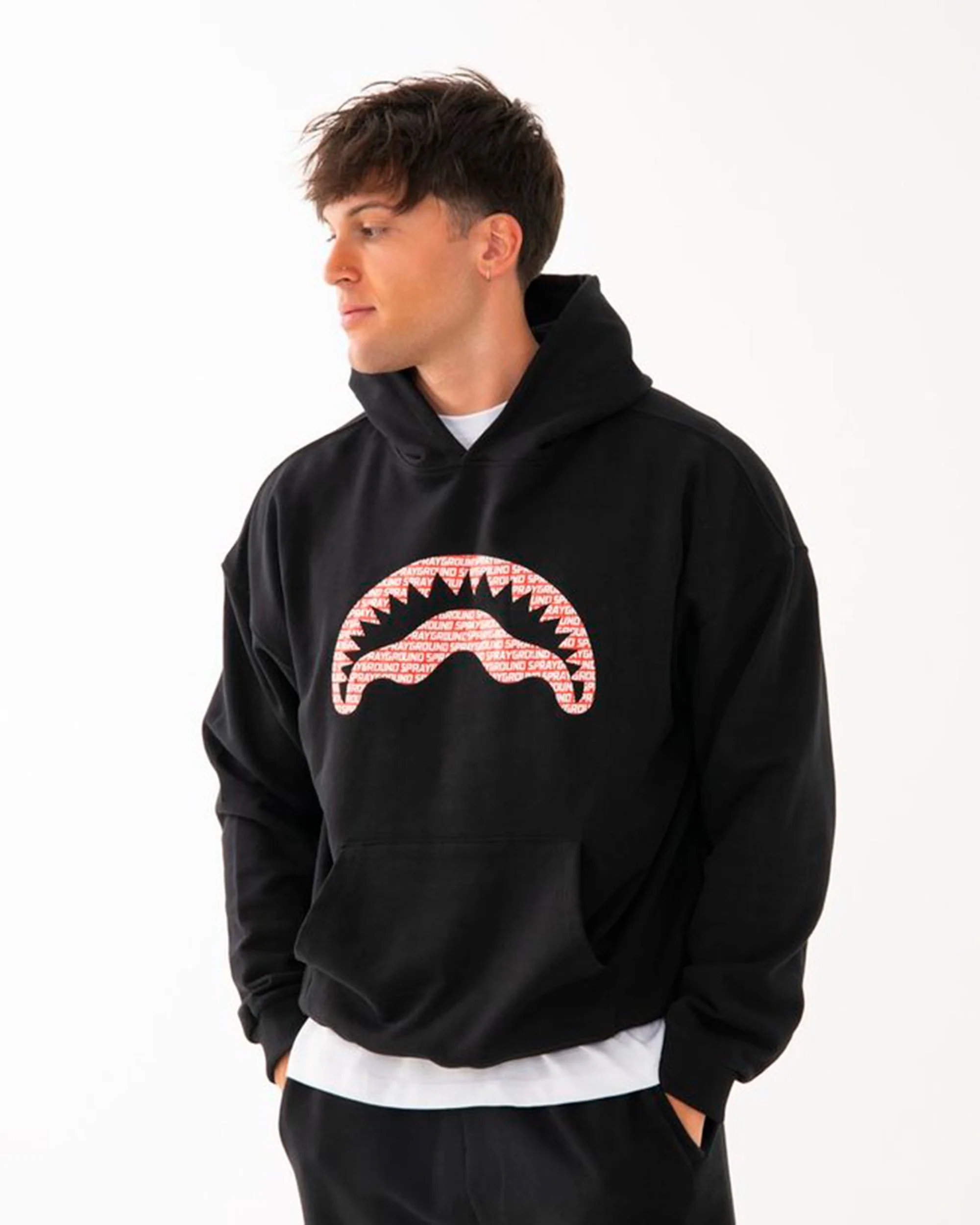 LOGO MOUTH CORE COMFY HOODIE BLK - Image 2
