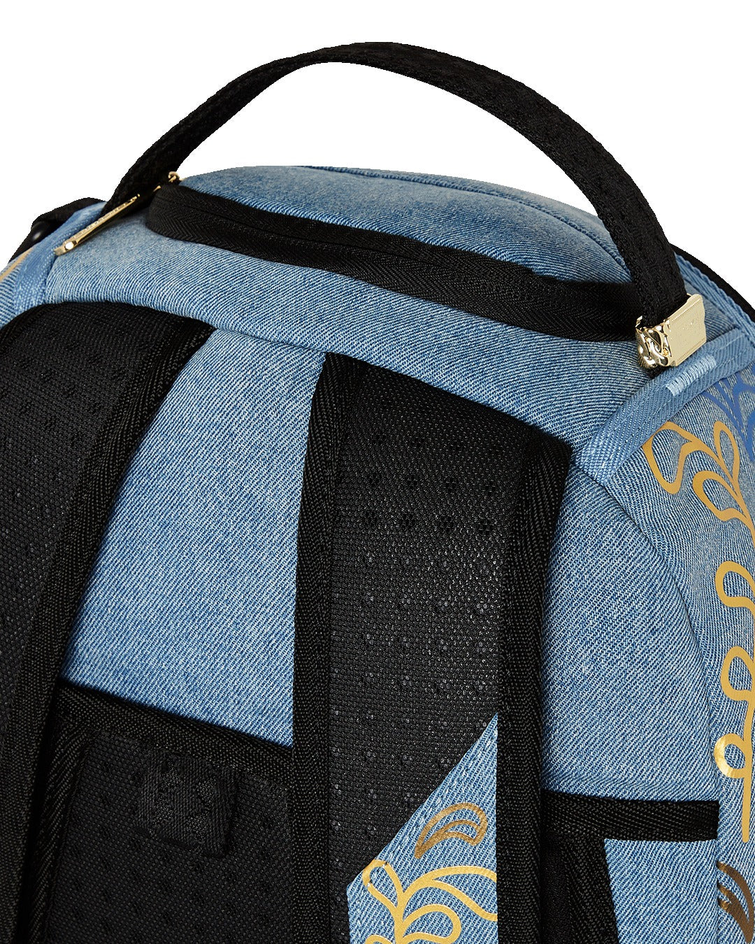 METALLIC PRINTED DENIM SHARK DLXSV BACKPACK - Image 7