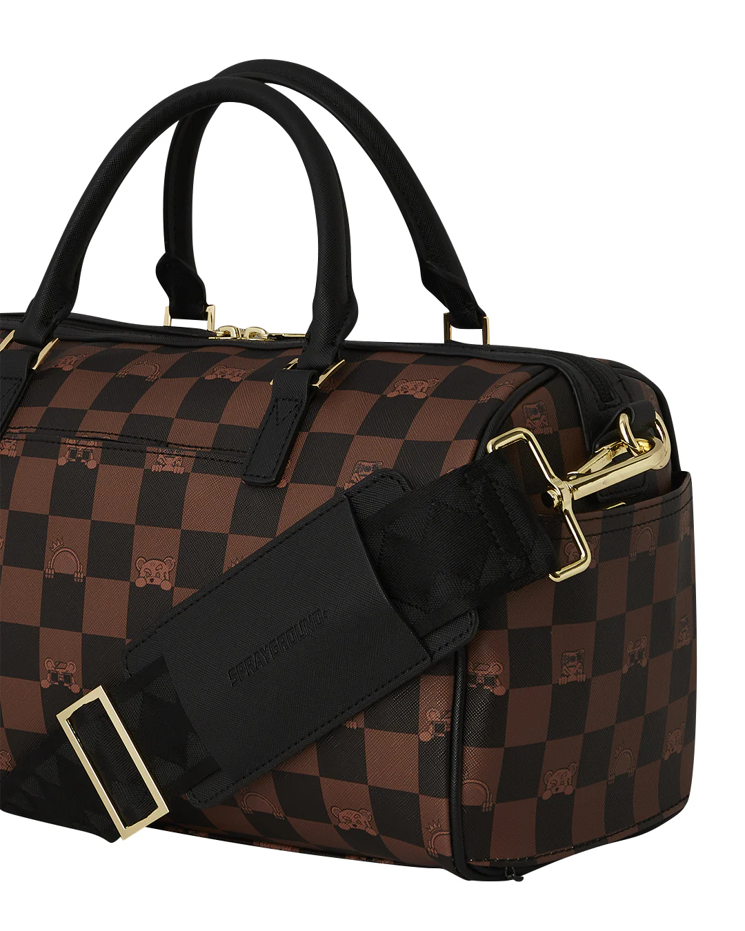 PEEKING CHARACTER CHECK MINI DUFFLE - Image 5