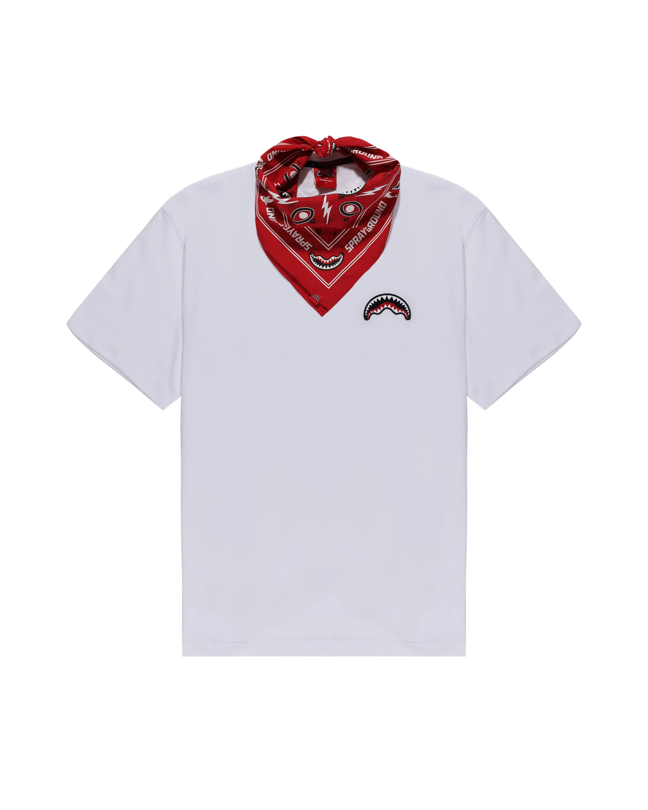 RED BANDANA - REGULAR WHITE T-SHIRT - Image 2