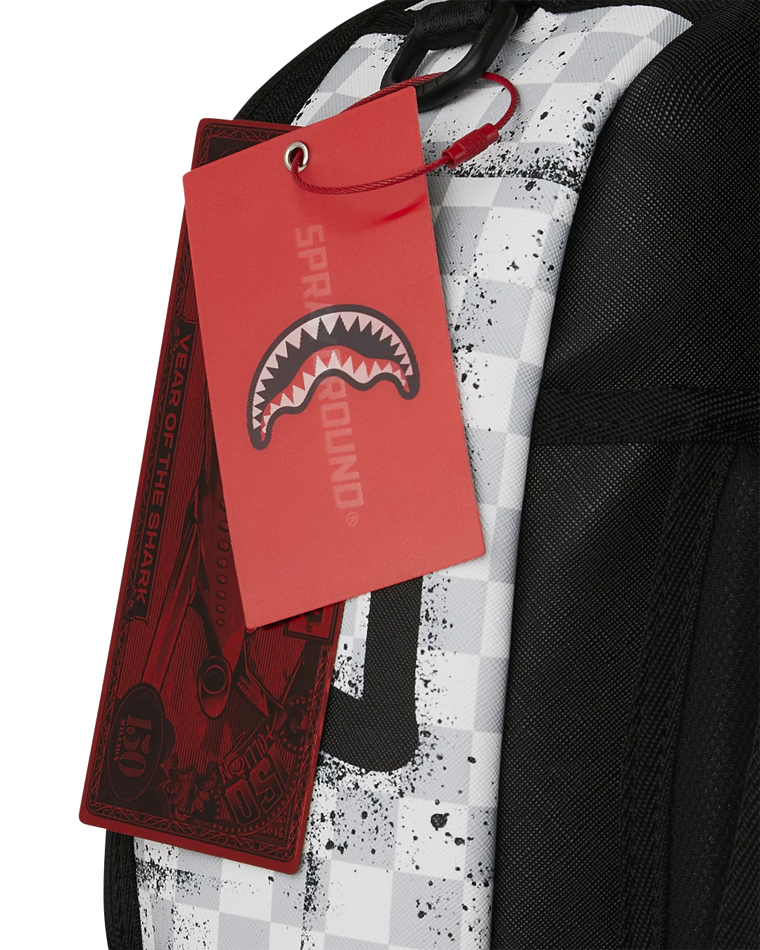 RED STENCIL SHARK BACKPACK - Image 9
