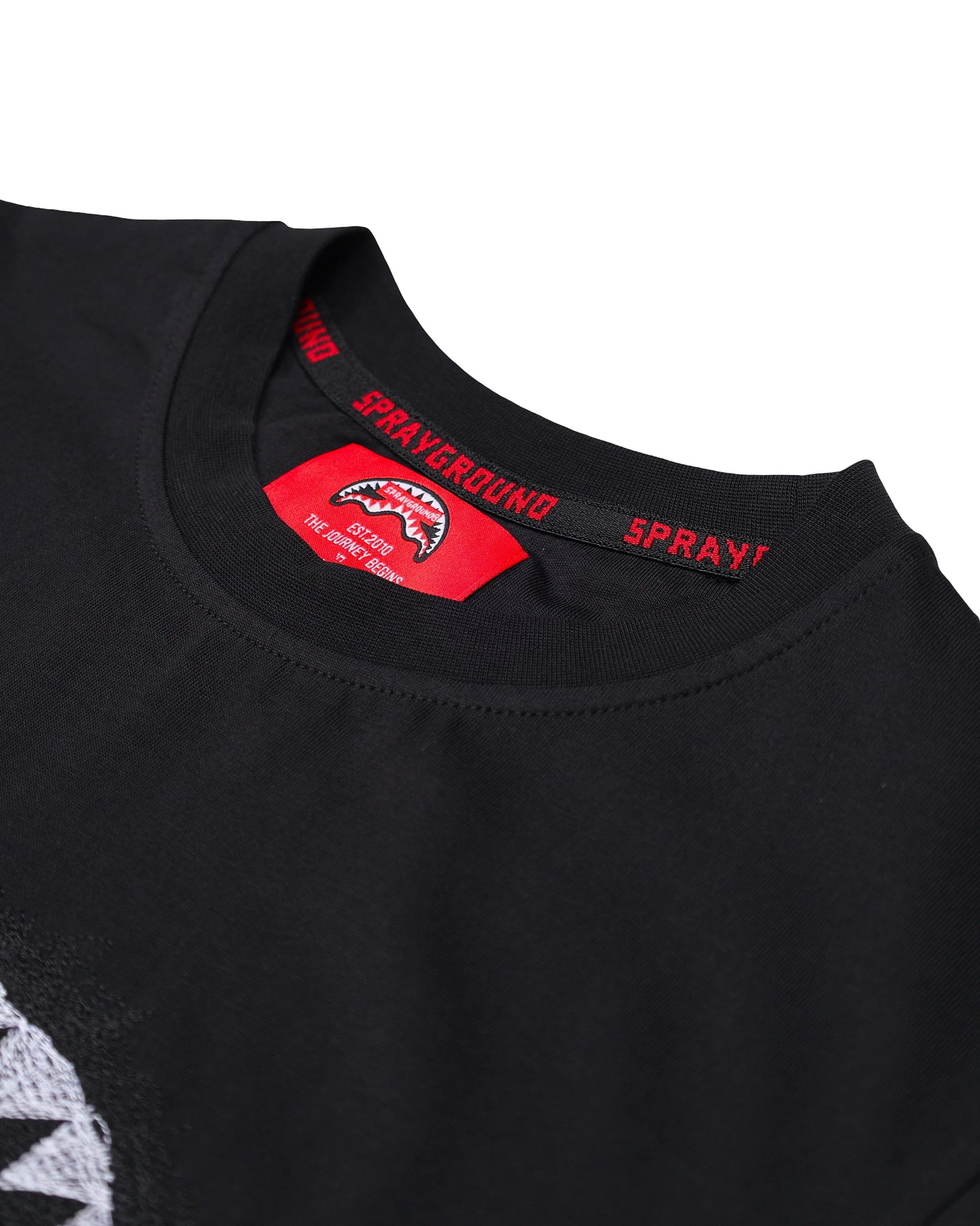 SCRIBBLE EMBROIDERY SHARK REG T-SHIRT BLK - Image 8