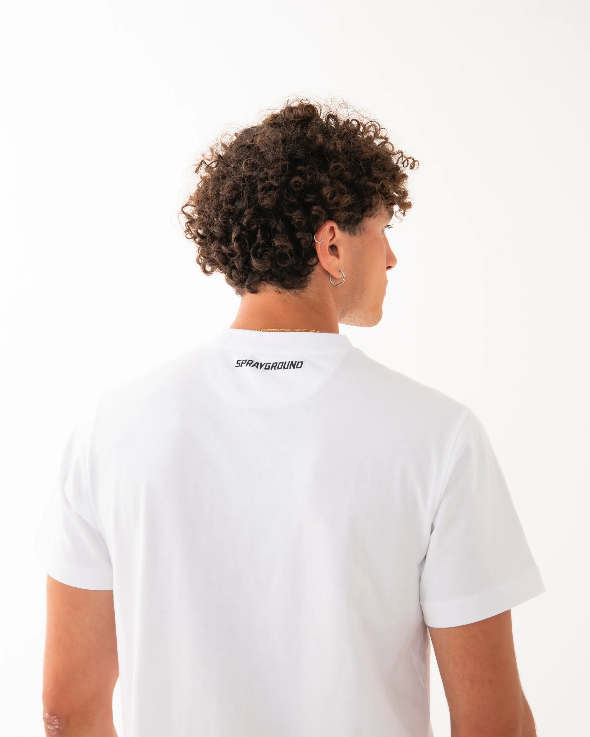 SCRIBBLE EMBROIDERY SHARK REG T-SHIRT WHT - Image 5