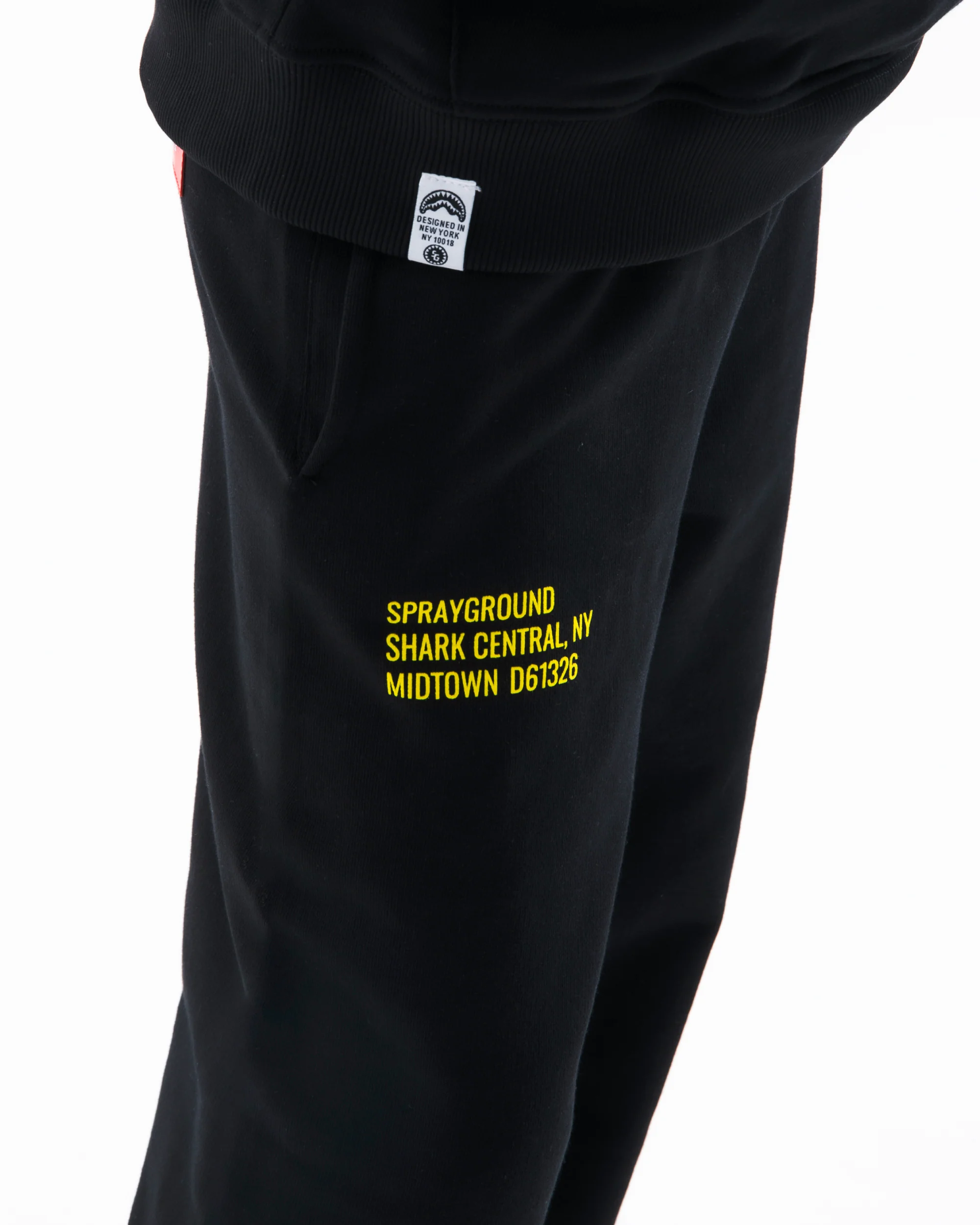 SHARK BASIC BAGGY PANTS BLACK - Image 3