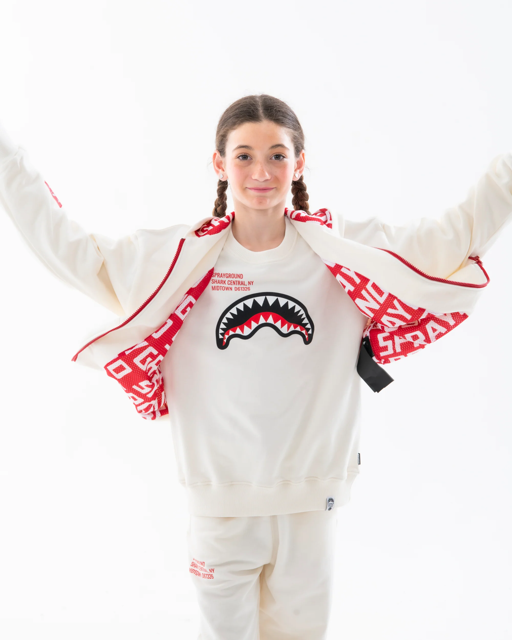 SHARK BASIC OVER FULLZIP HOODIE IVO - Image 2
