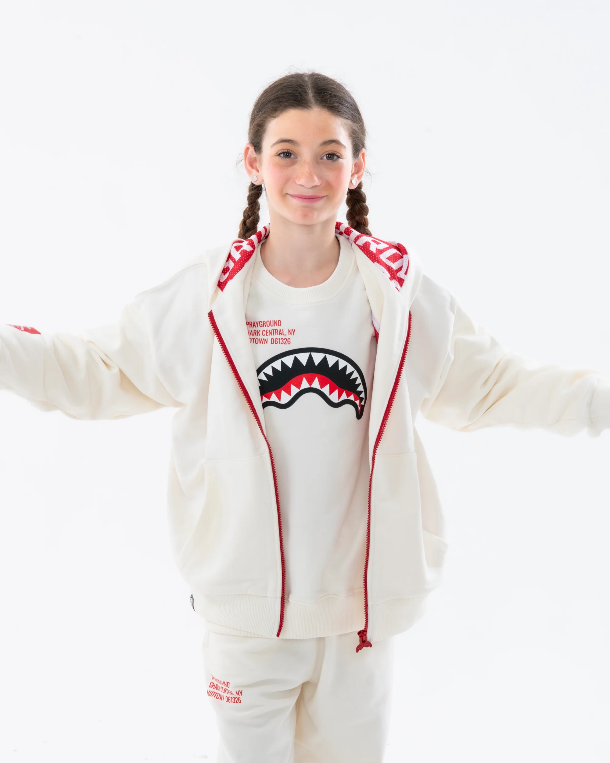 SHARK BASIC OVER FULLZIP HOODIE IVO - Image 3