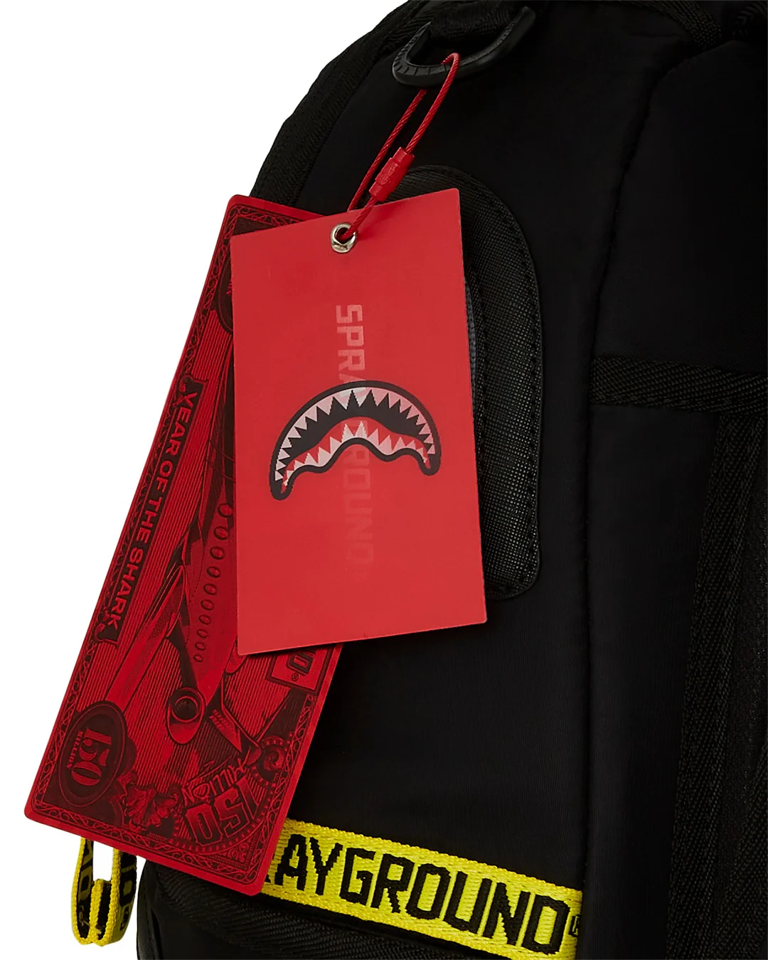SHARK CENTRAL YELLOW TAPE DLX SATIN BACKPACK - Image 9