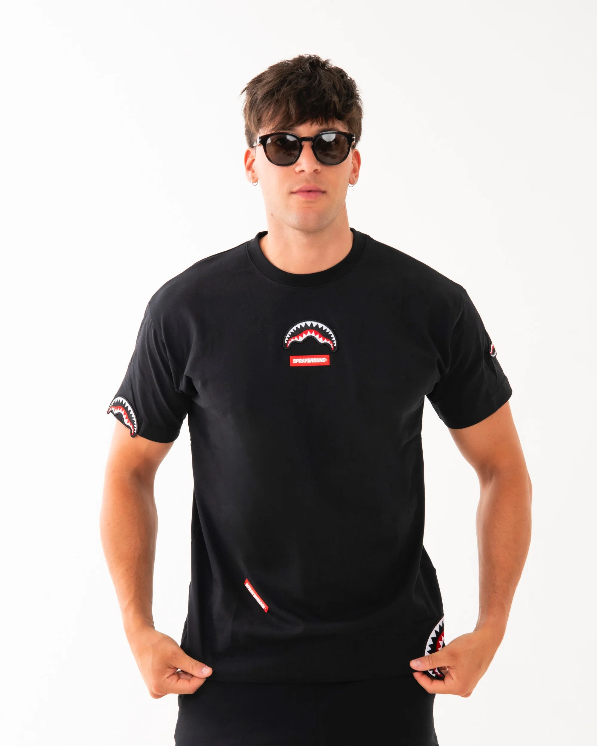 SHARKPATCHES NEW REGULAR T-SHIRT BLK - Image 2