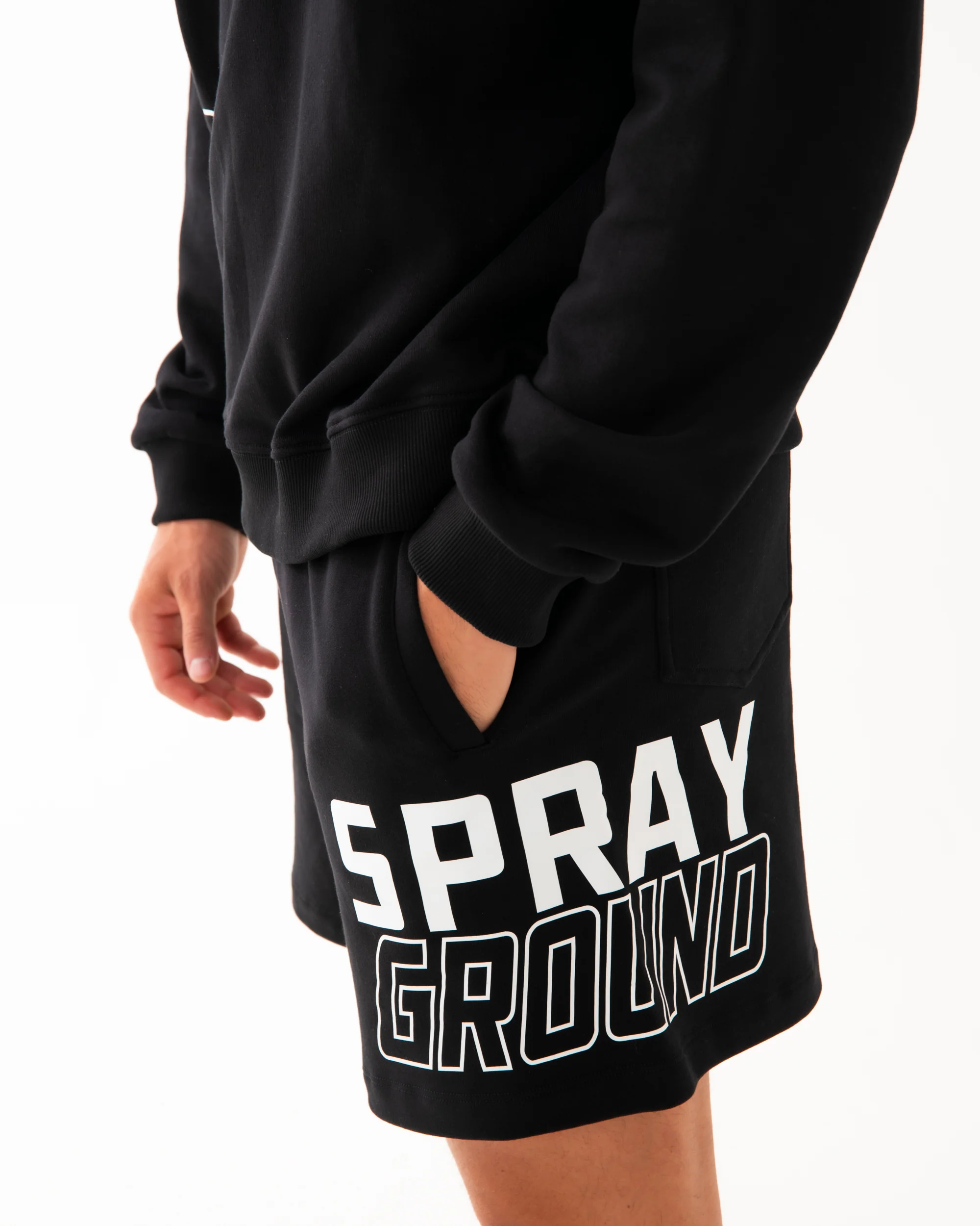 SIDE GRAPHIC SHORTS BLK - Image 2