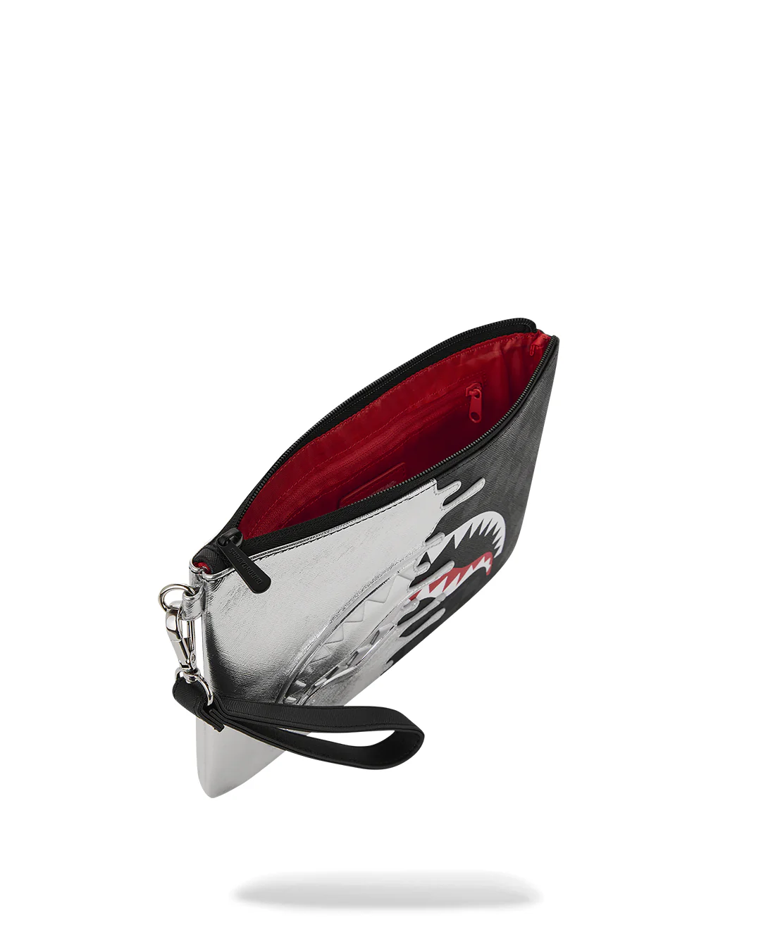 SILVER SIDE DRIP BLACK CHECK CROSSBODY POUCHETTE - Image 2