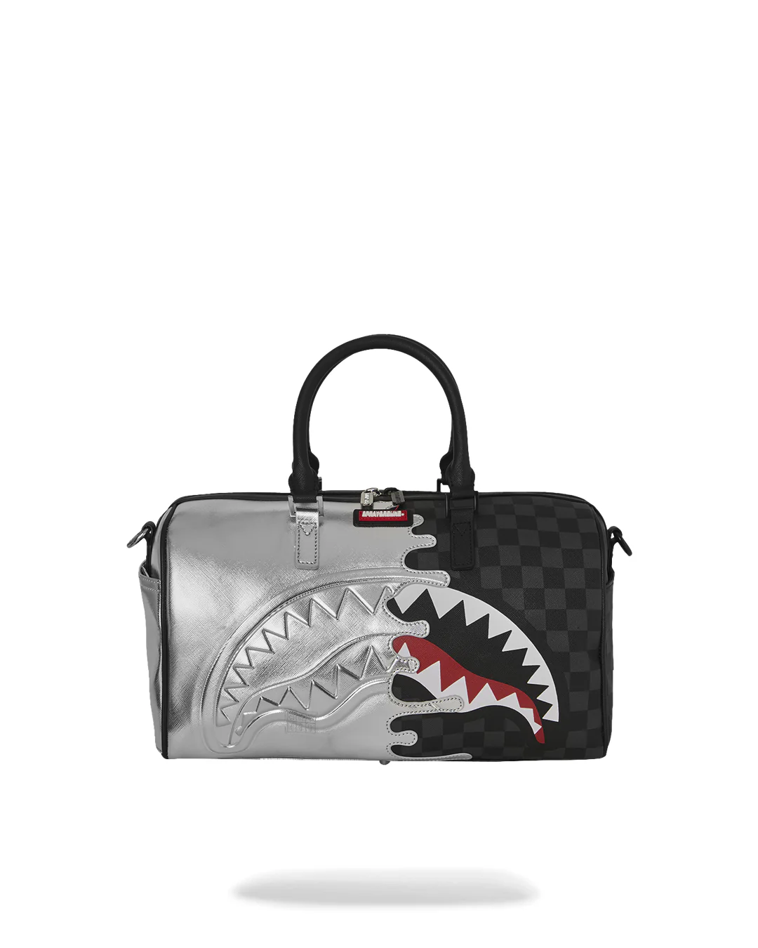 SILVER SIDE DRIP BLACK CHECK MINI DUFFLE
