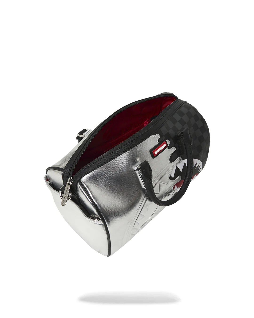 SILVER SIDE DRIP BLACK CHECK MINI DUFFLE - Image 3