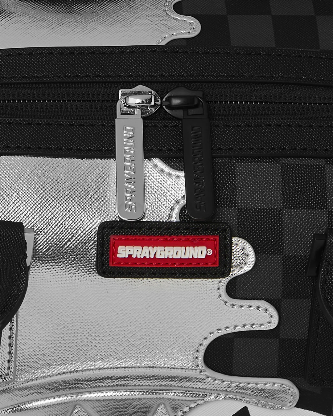 SILVER SIDE DRIP BLACK CHECK MINI DUFFLE - Image 4