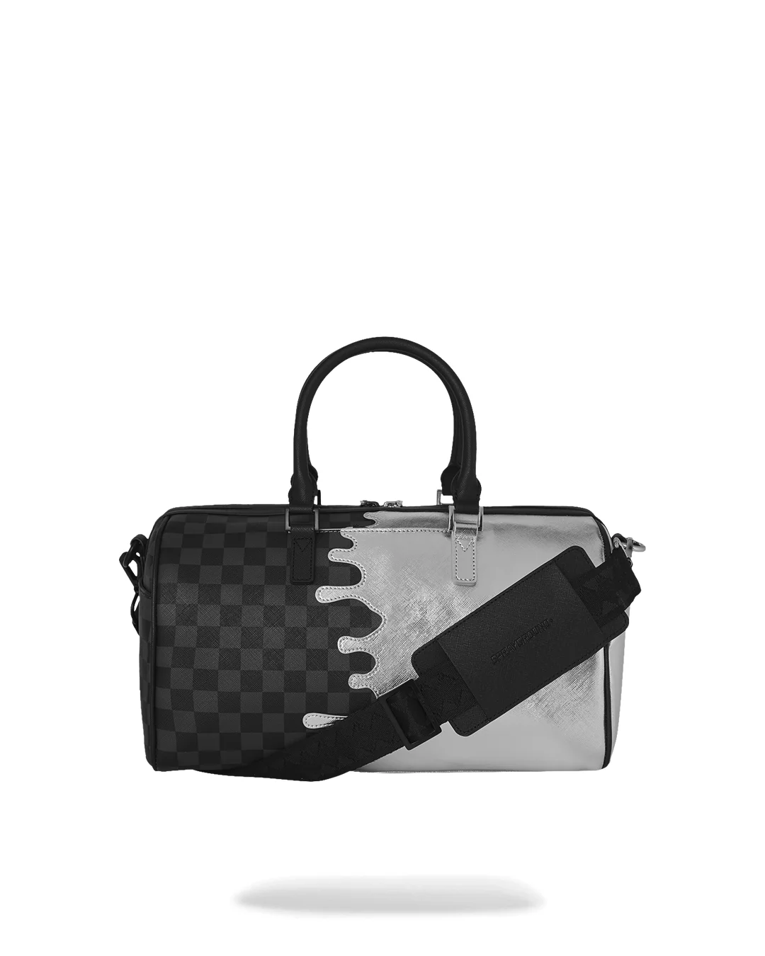 SILVER SIDE DRIP BLACK CHECK MINI DUFFLE - Image 6