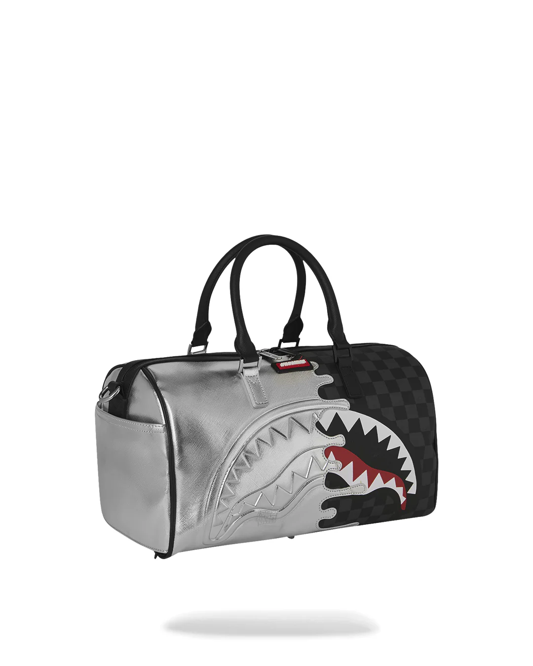 SILVER SIDE DRIP BLACK CHECK MINI DUFFLE - Image 8