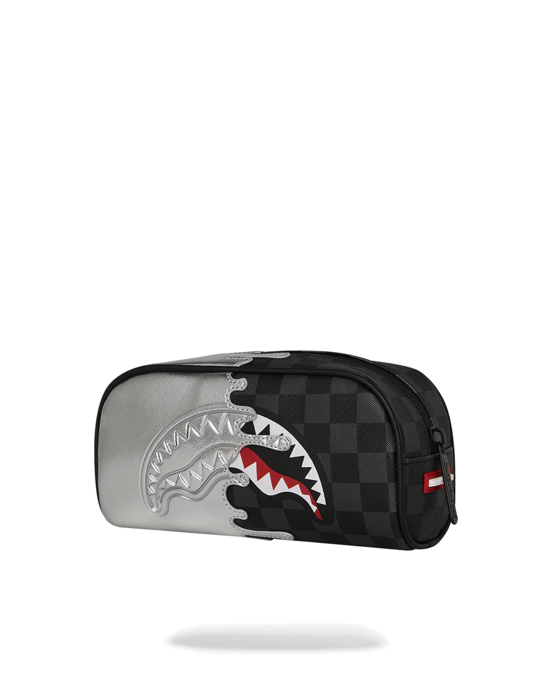 SILVER SIDE DRIP BLACK CHECK PENCIL POUCH - Image 3
