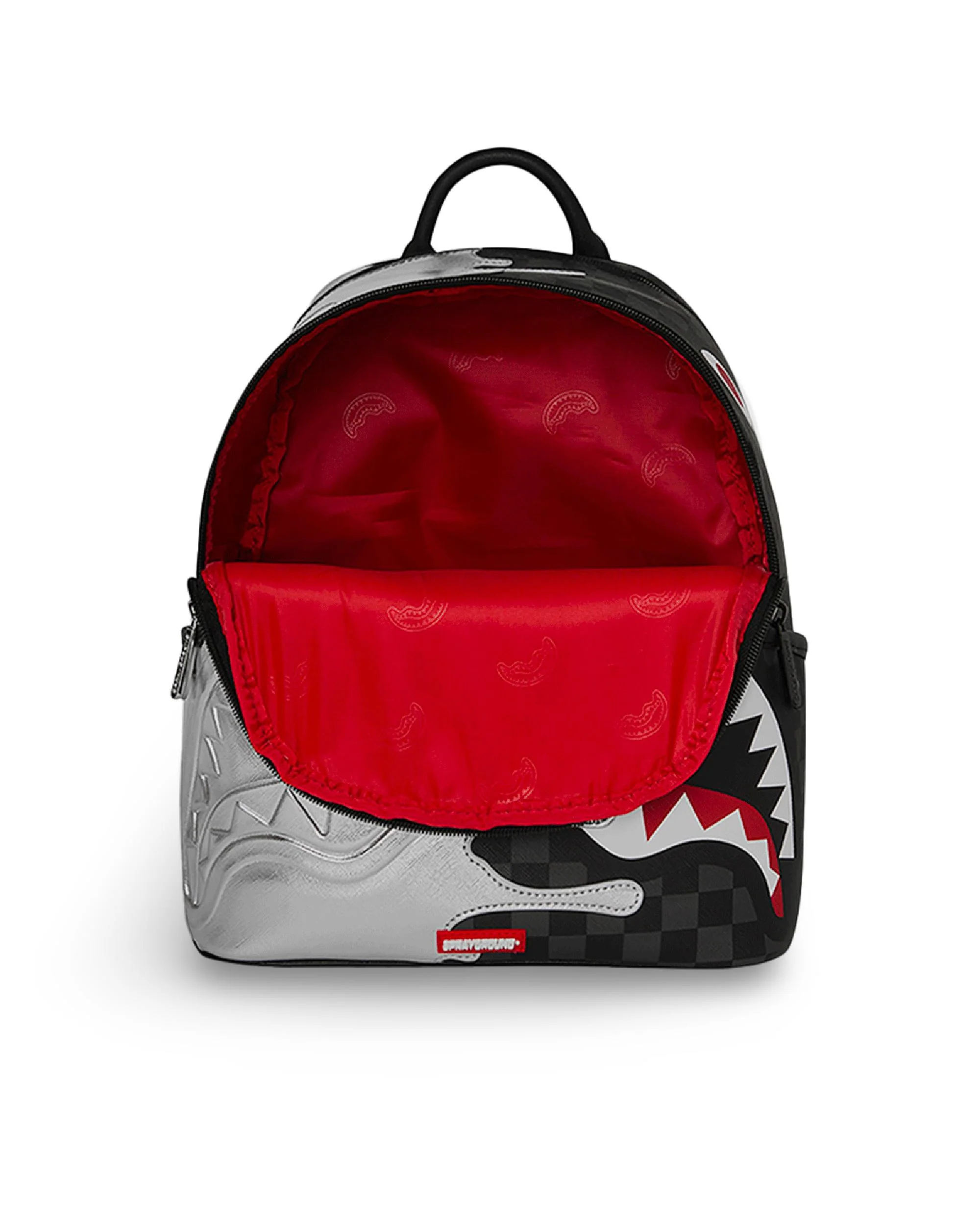 SILVER SIDE DRIP BLACK CHECK SAVAGE BACKPACK - Image 4