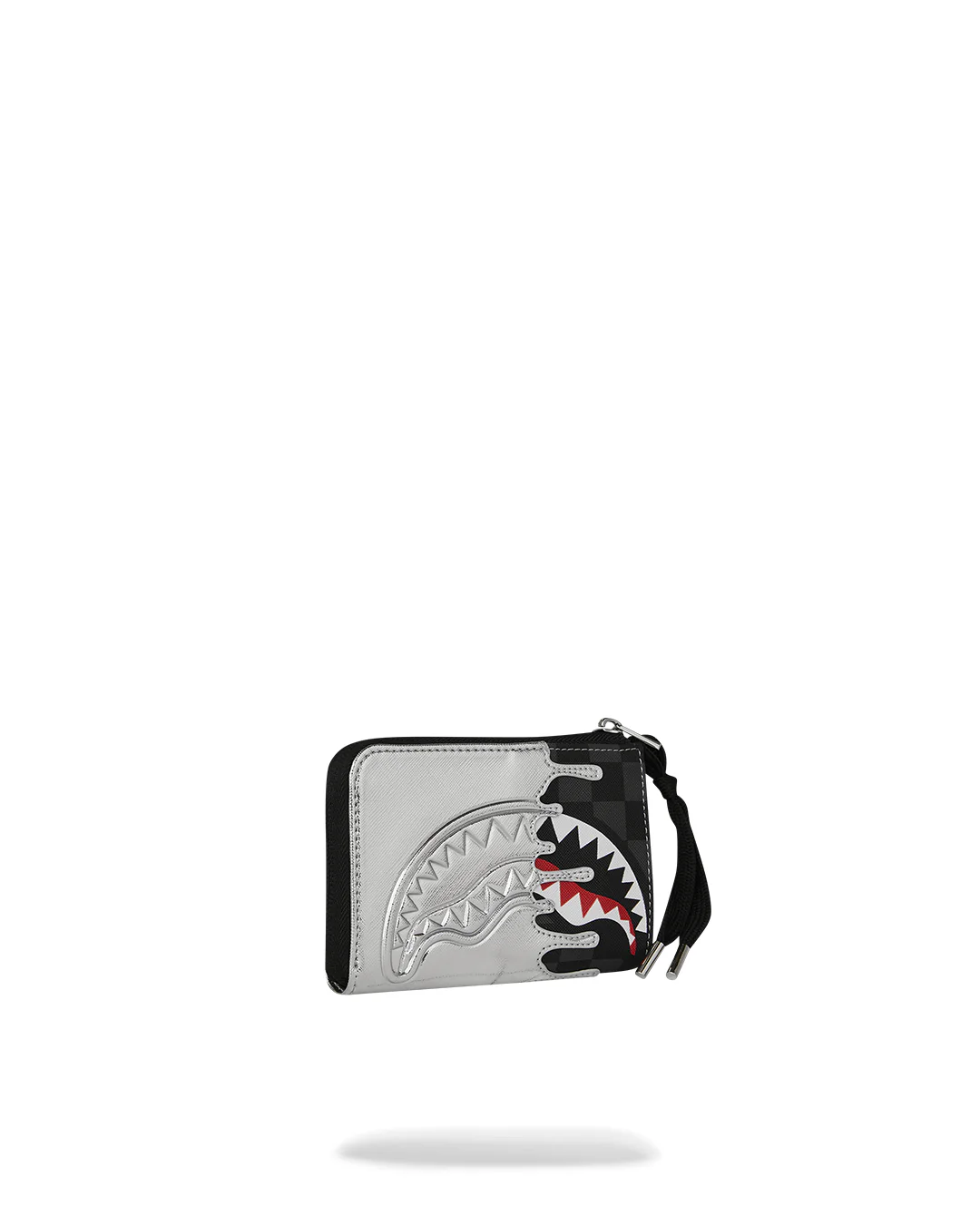 SILVER SIDE DRIP BLACK CHECK WALLET - Image 2