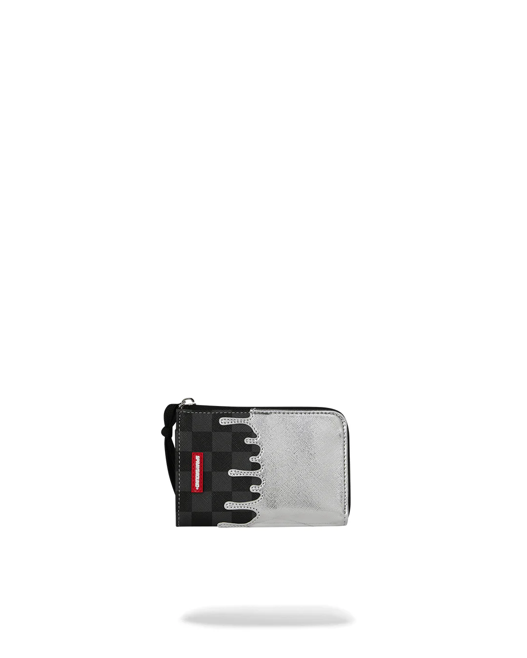 SILVER SIDE DRIP BLACK CHECK WALLET - Image 3