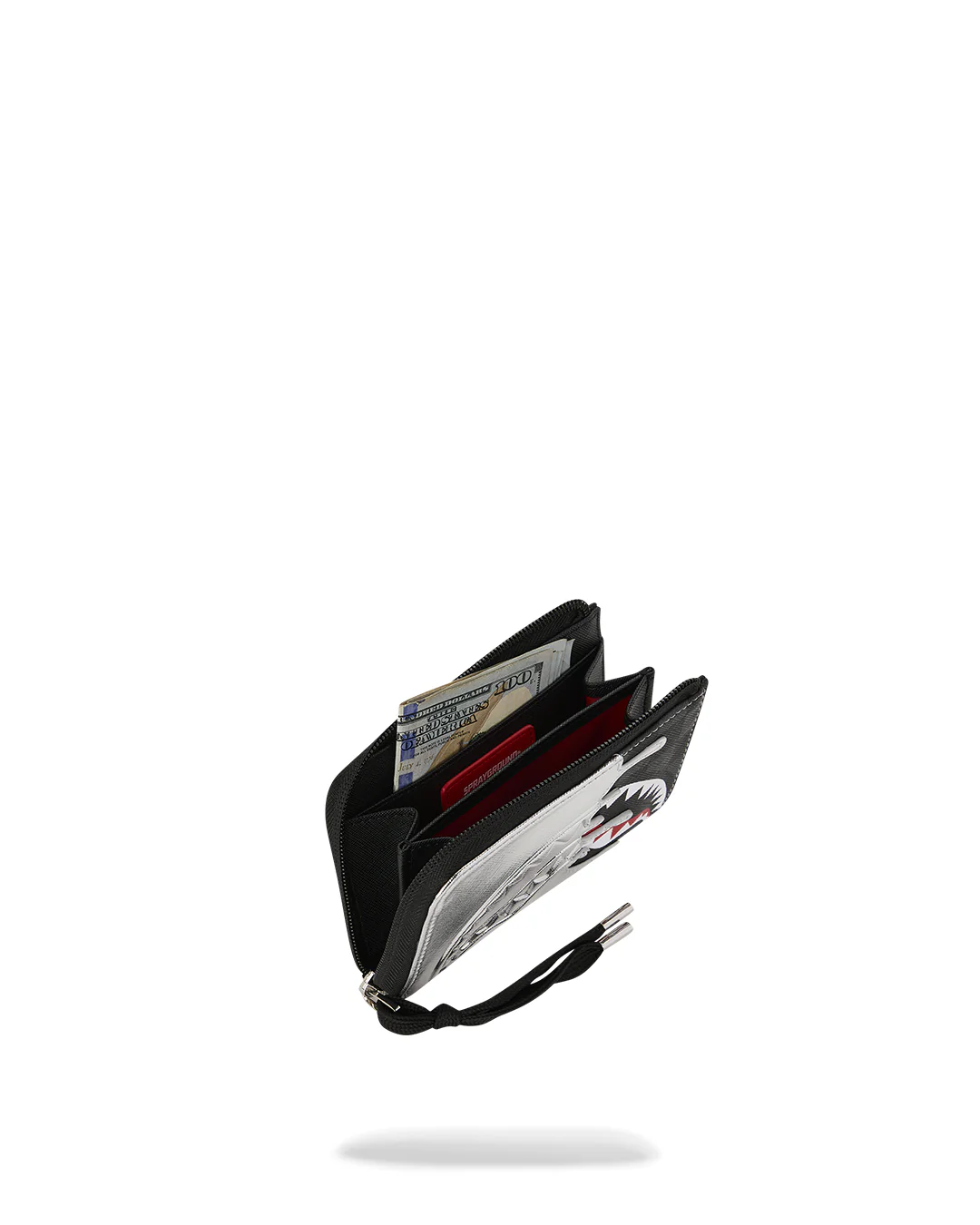 SILVER SIDE DRIP BLACK CHECK WALLET - Image 4