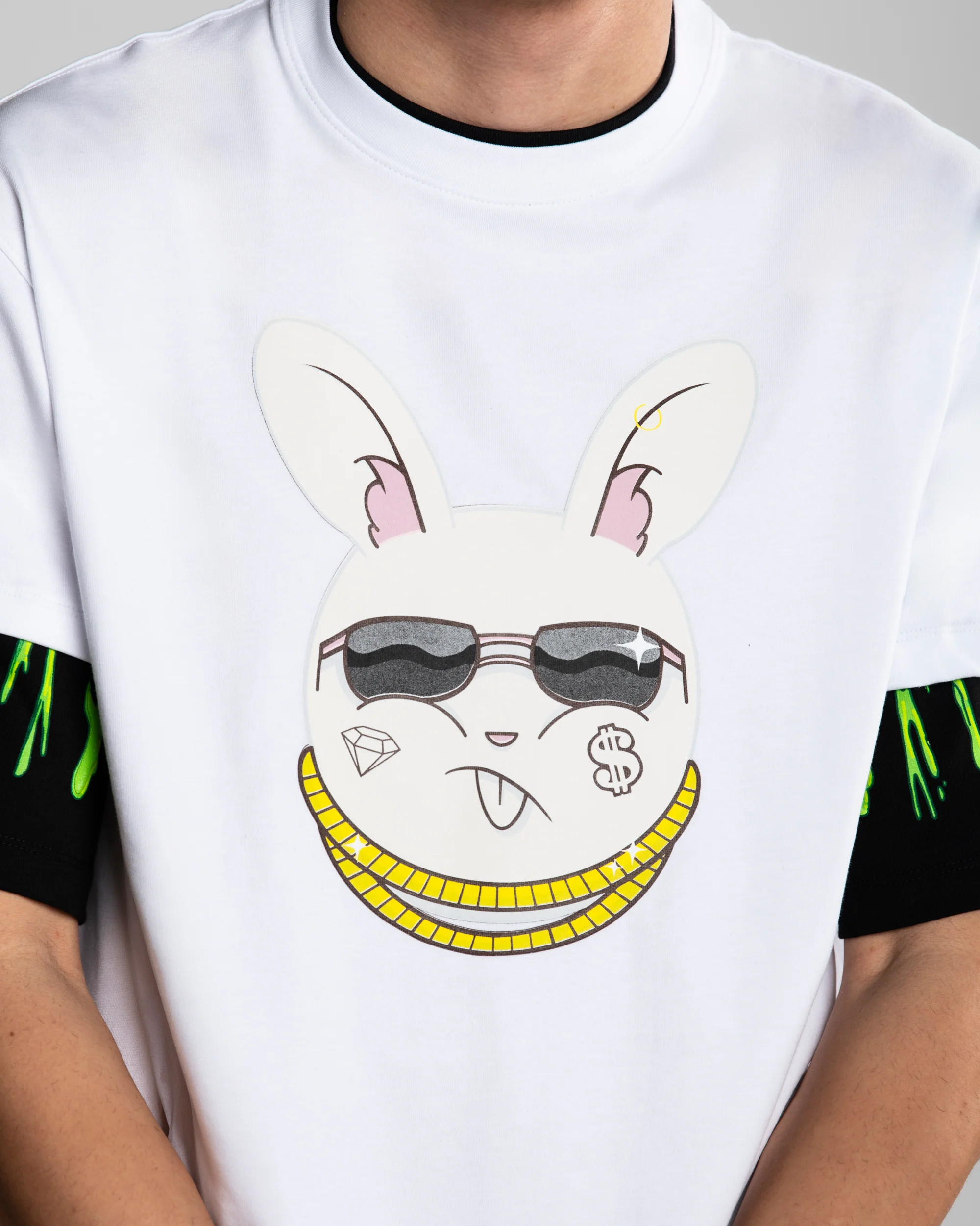SPLATTER BUNNY DOUBLE T-SHIRT - Image 3